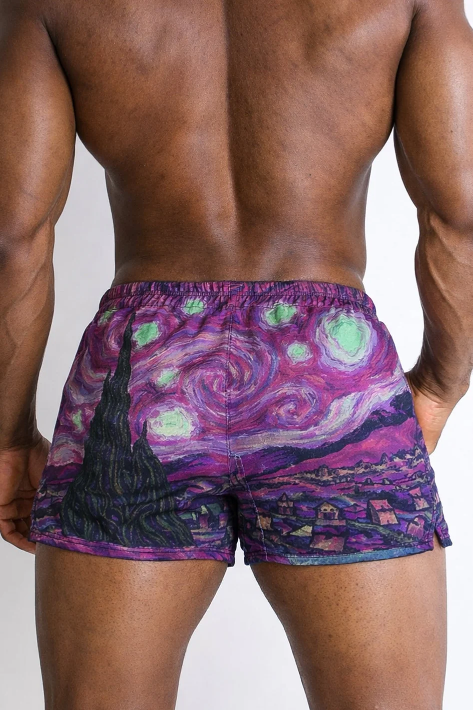 2" Side Split Booty Shorts - Starry Night - Image 6