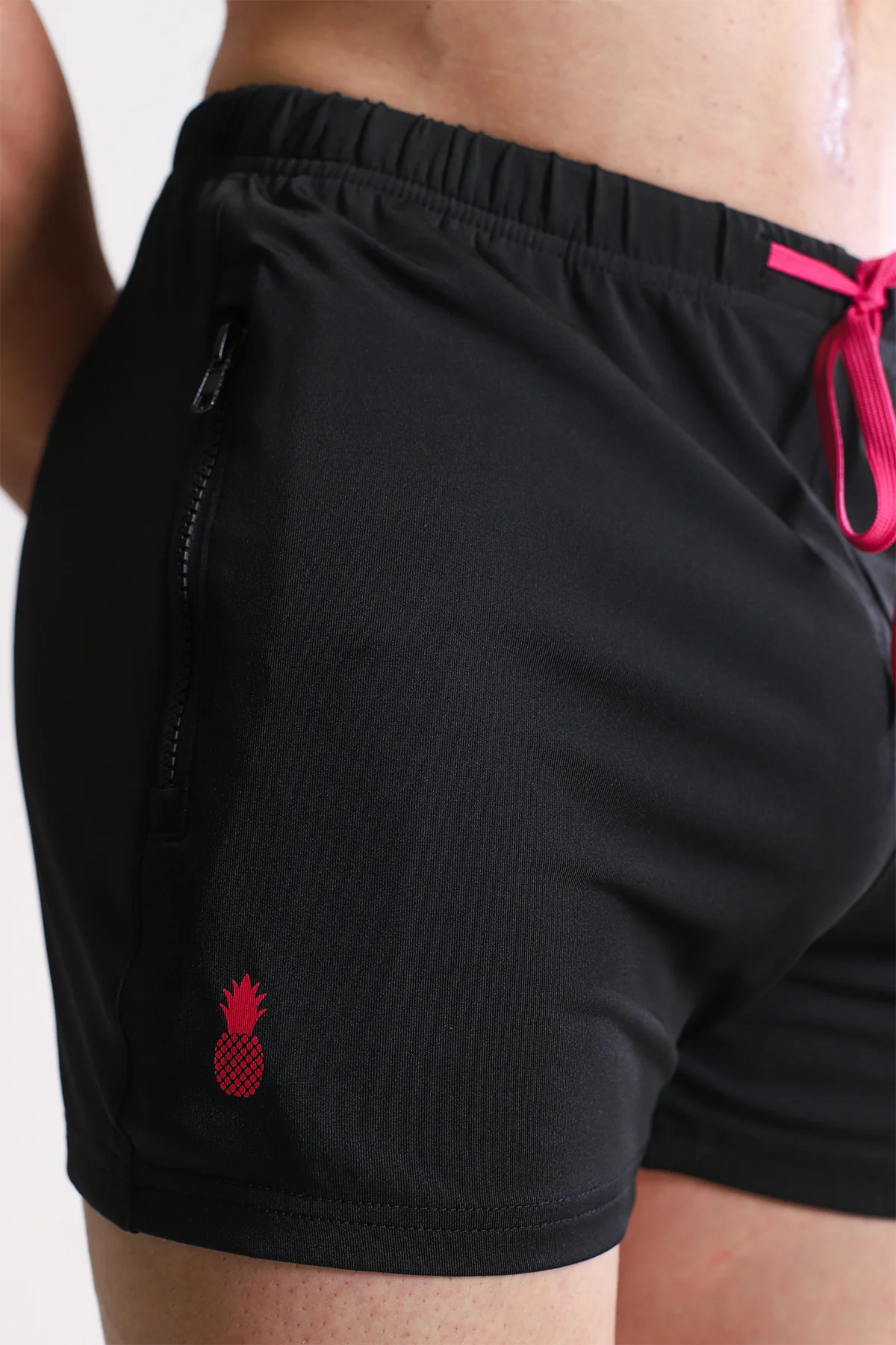 Karma 2" Short Shorts with Zipper Pockets - Black - Image 2