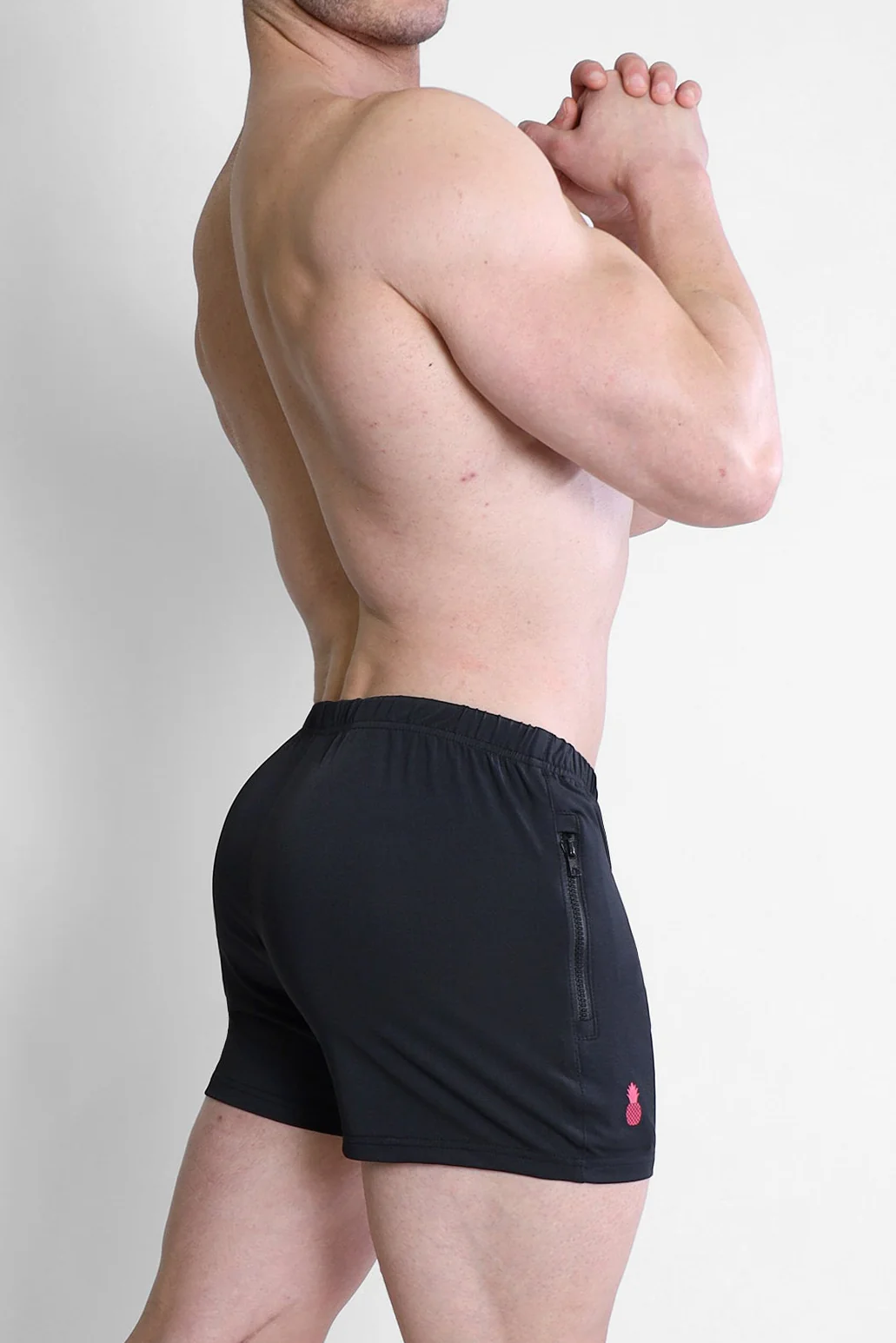 Karma 2" Short Shorts with Zipper Pockets - Black - Image 3