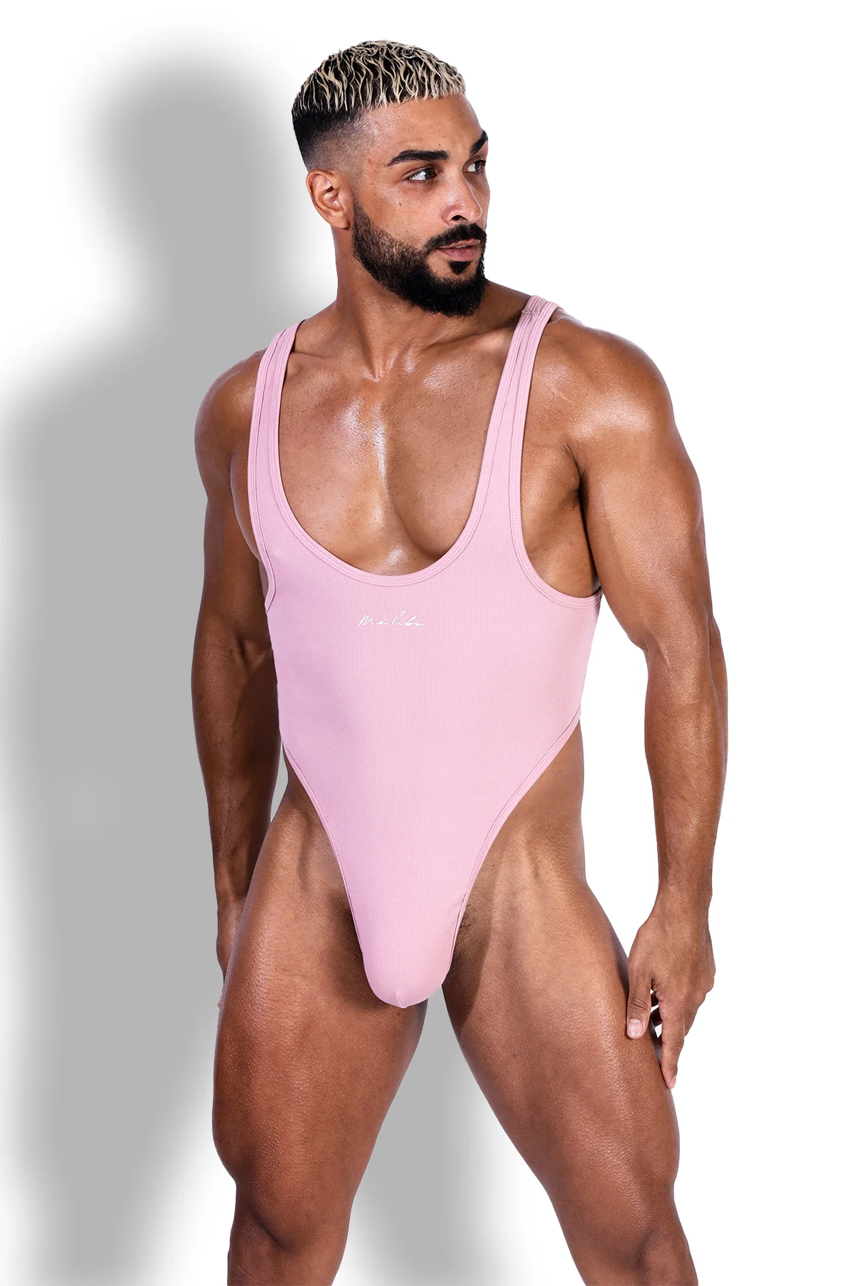 Afterglow Ribbed Bodysuit - Blush Pink - Image 3