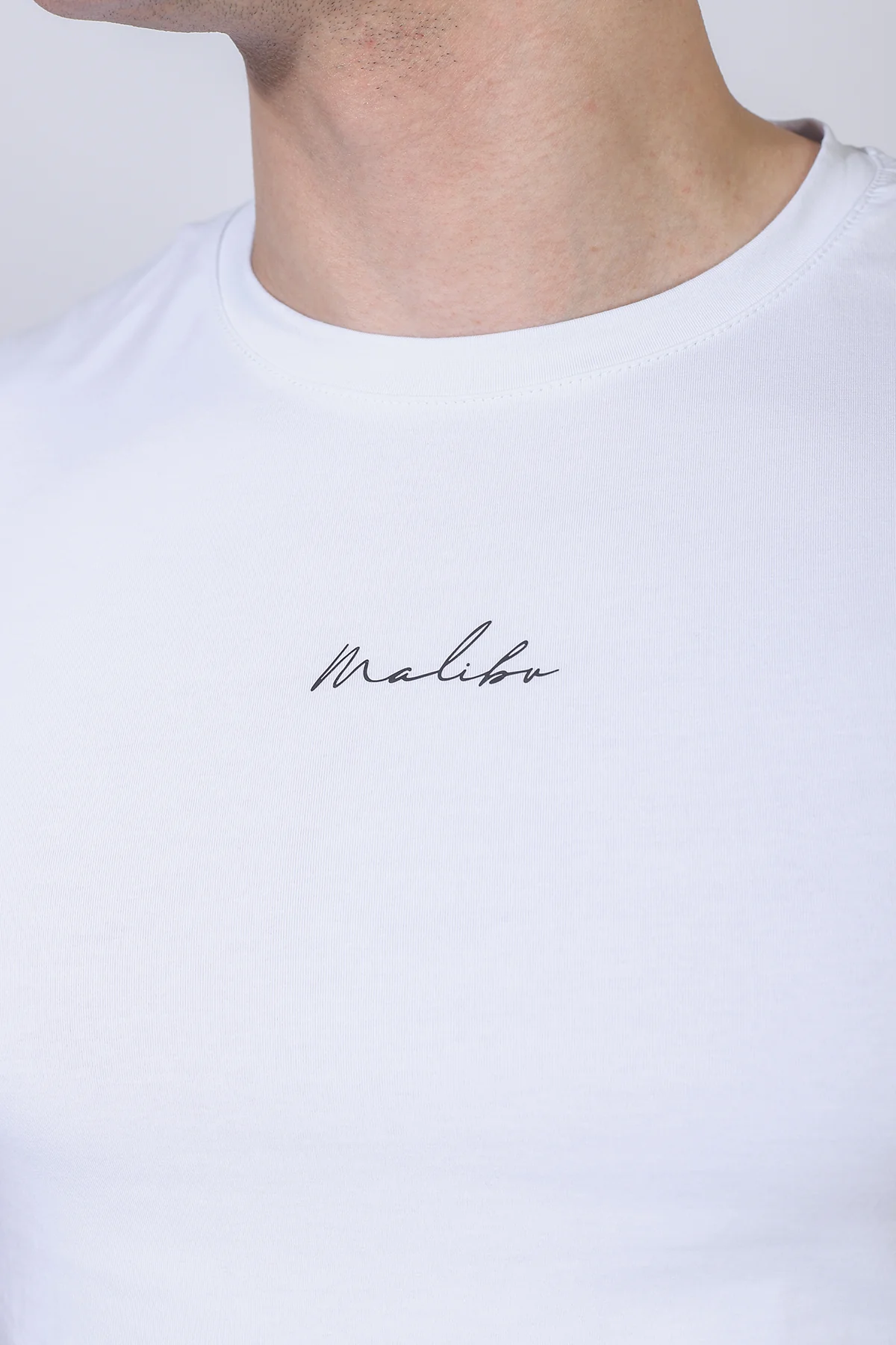 Muscle-Fit Crop Half-Sleeve Tee - White - Image 6