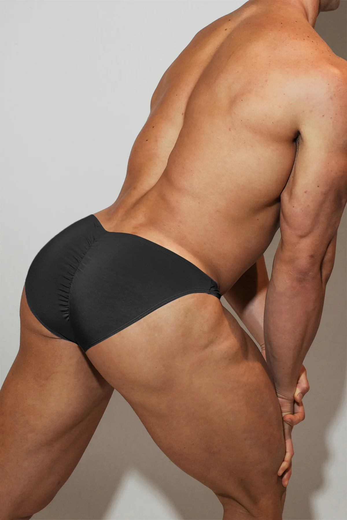 Premium Modal Scrunch-Back CHEEKY Brief - Black - Image 2
