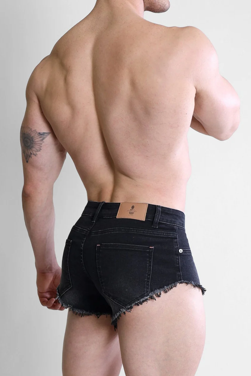 Cheeky Summer 2.5" Denim Brief Shorts - Black - Image 5
