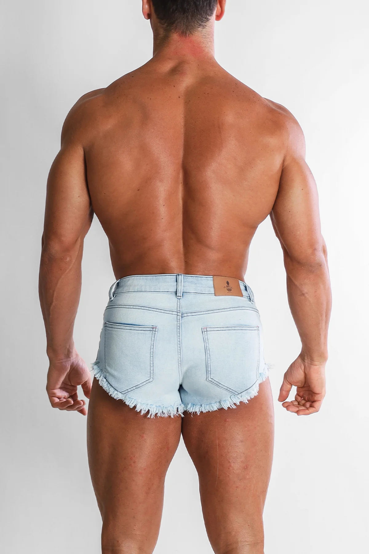 Cheeky Summer 2.5" Denim Brief Shorts - Sky Blue - Image 7