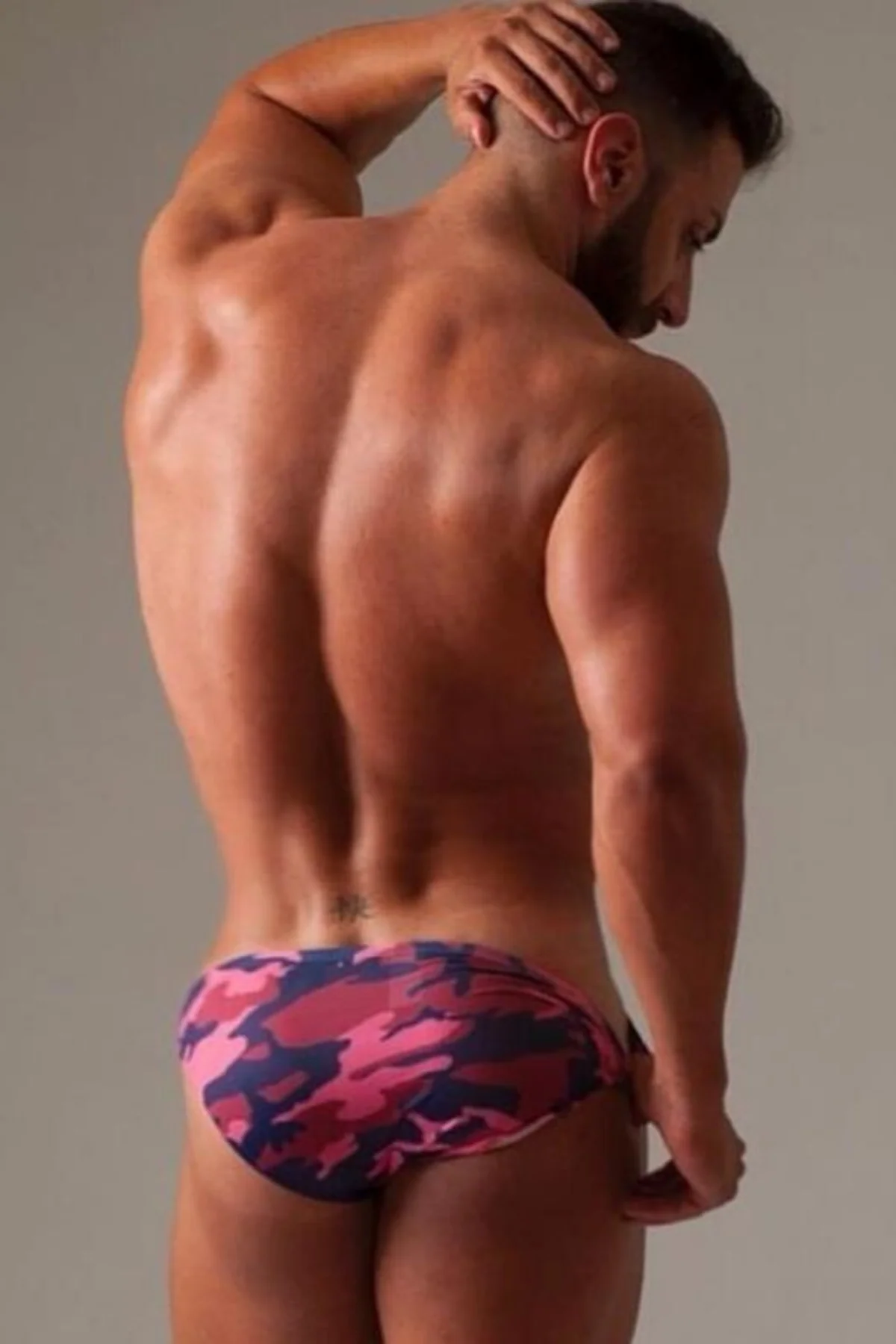 Men's Slimmer Bulge Briefs - Pink Camo - Image 6