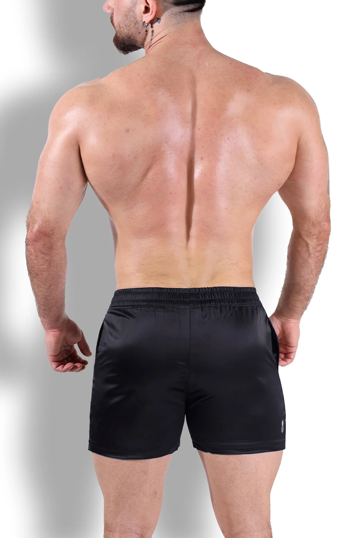 ShimmerFlex Active Shorts - Midnight Black - Image 3