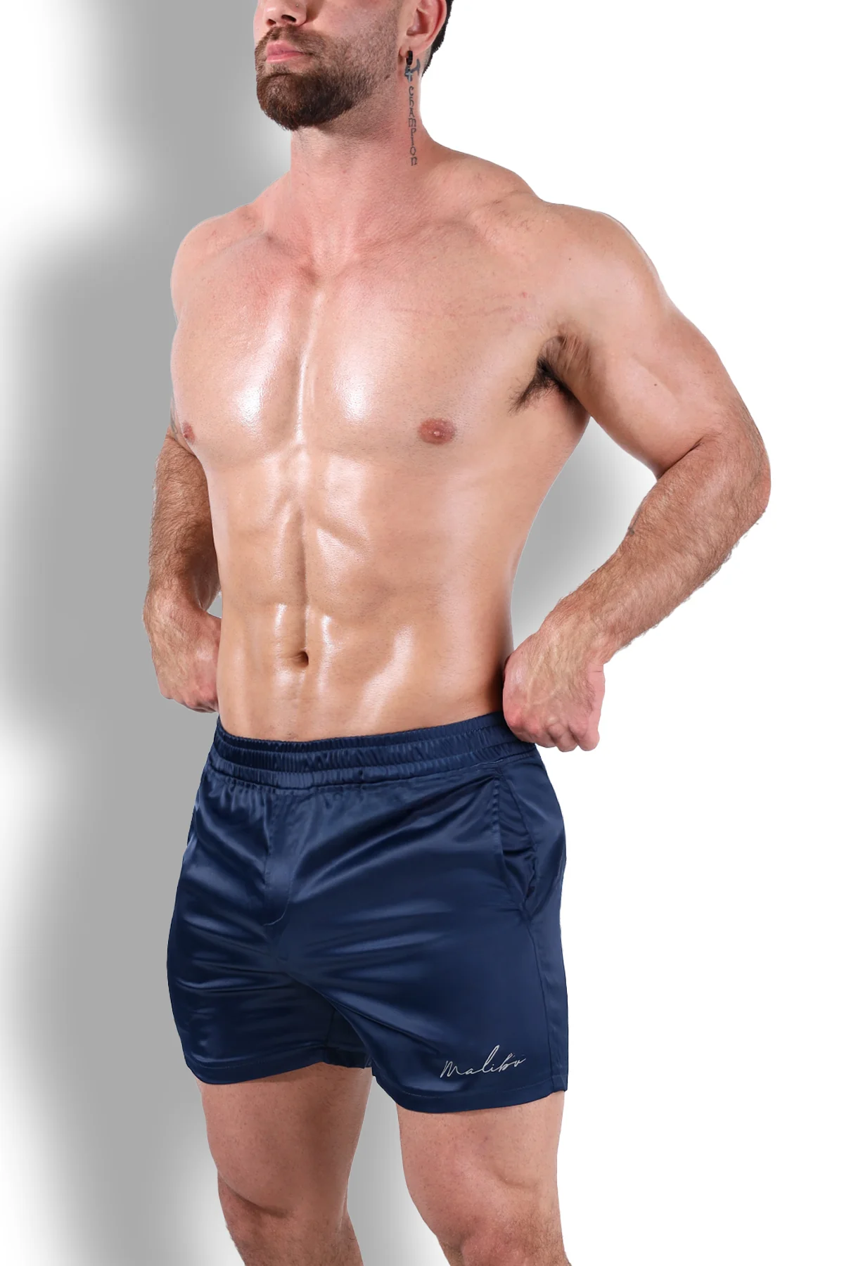 ShimmerFlex Active Shorts - Navy - Image 4