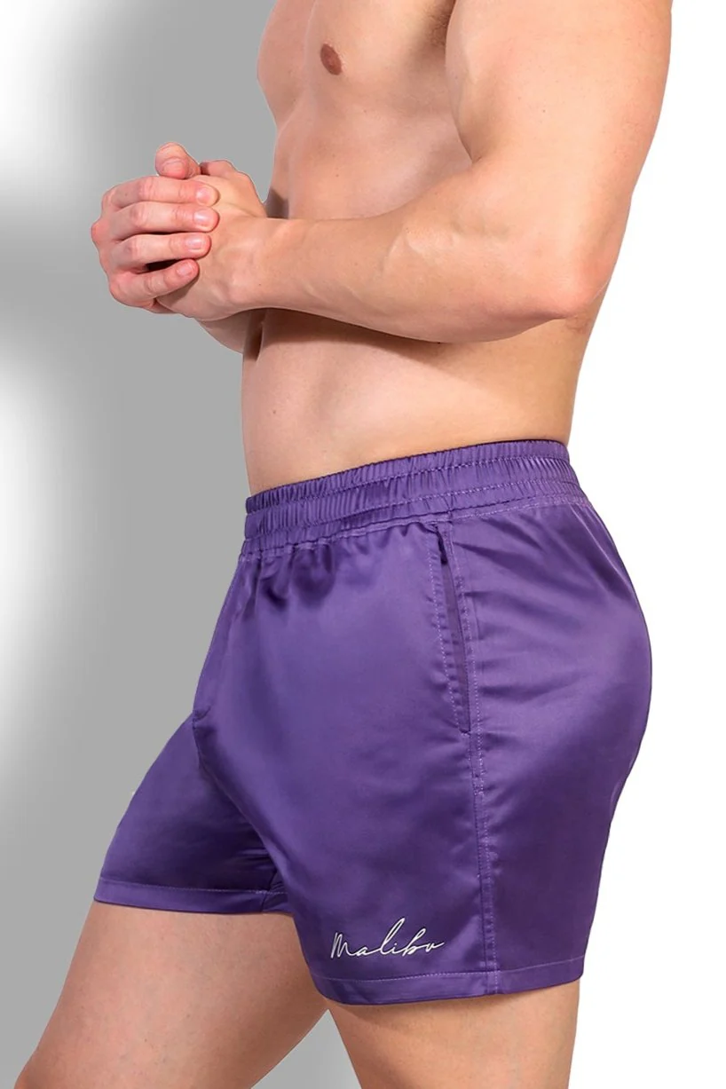 ShimmerFlex Active Shorts - Plum - Image 5