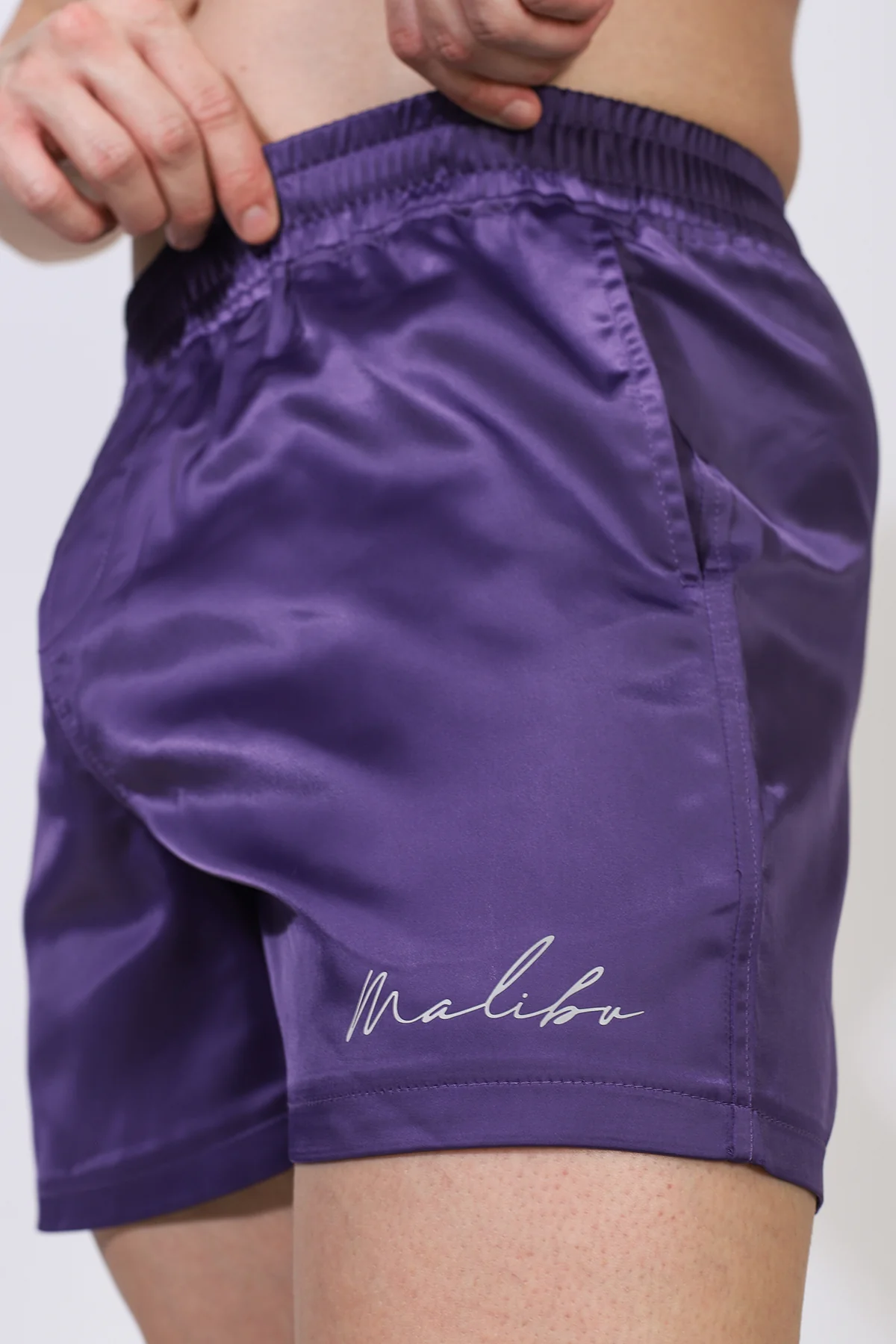 ShimmerFlex Active Shorts - Plum - Image 8