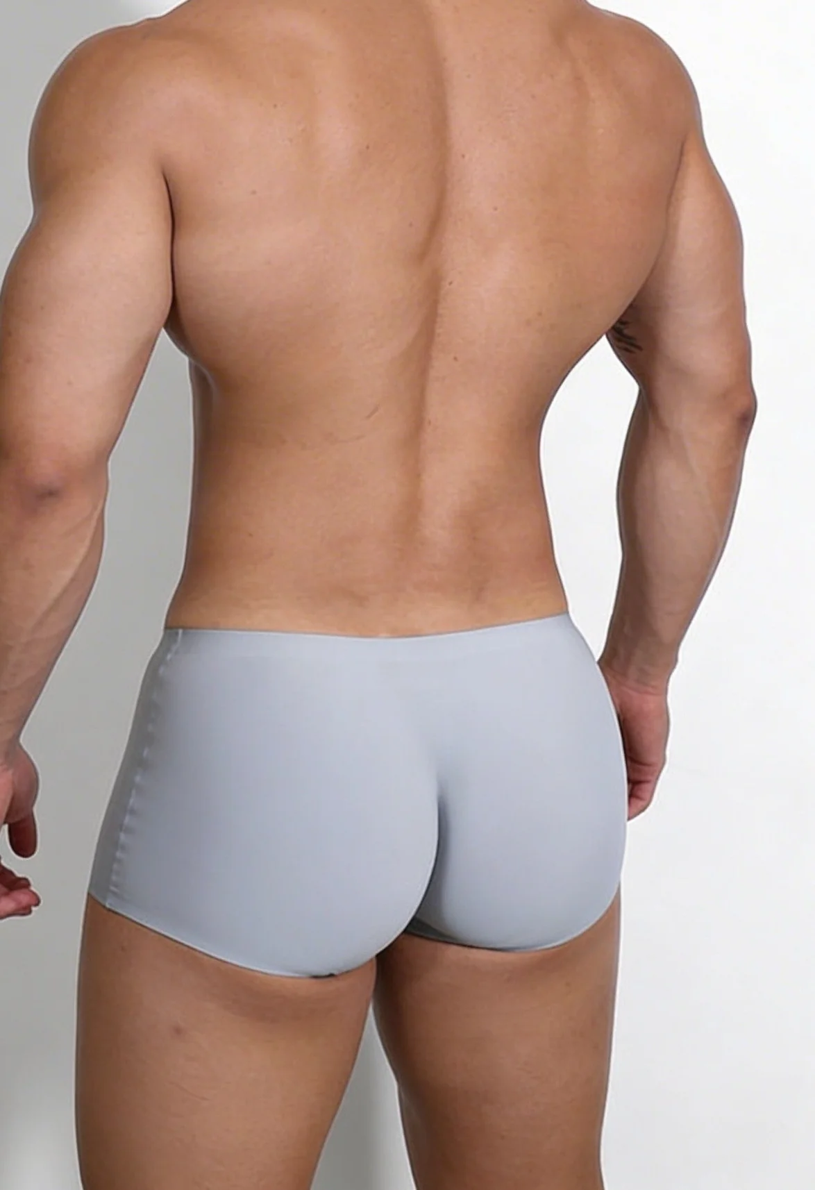 Come-Over Silky Seamless Boxer Briefs - Fog Grey - Image 3