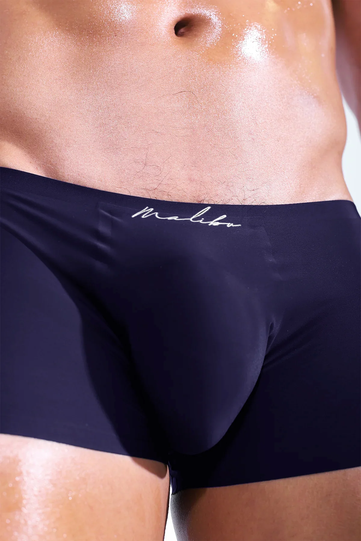 Come-Over Silky Seamless Boxer Briefs - Indigo Navy - Image 4