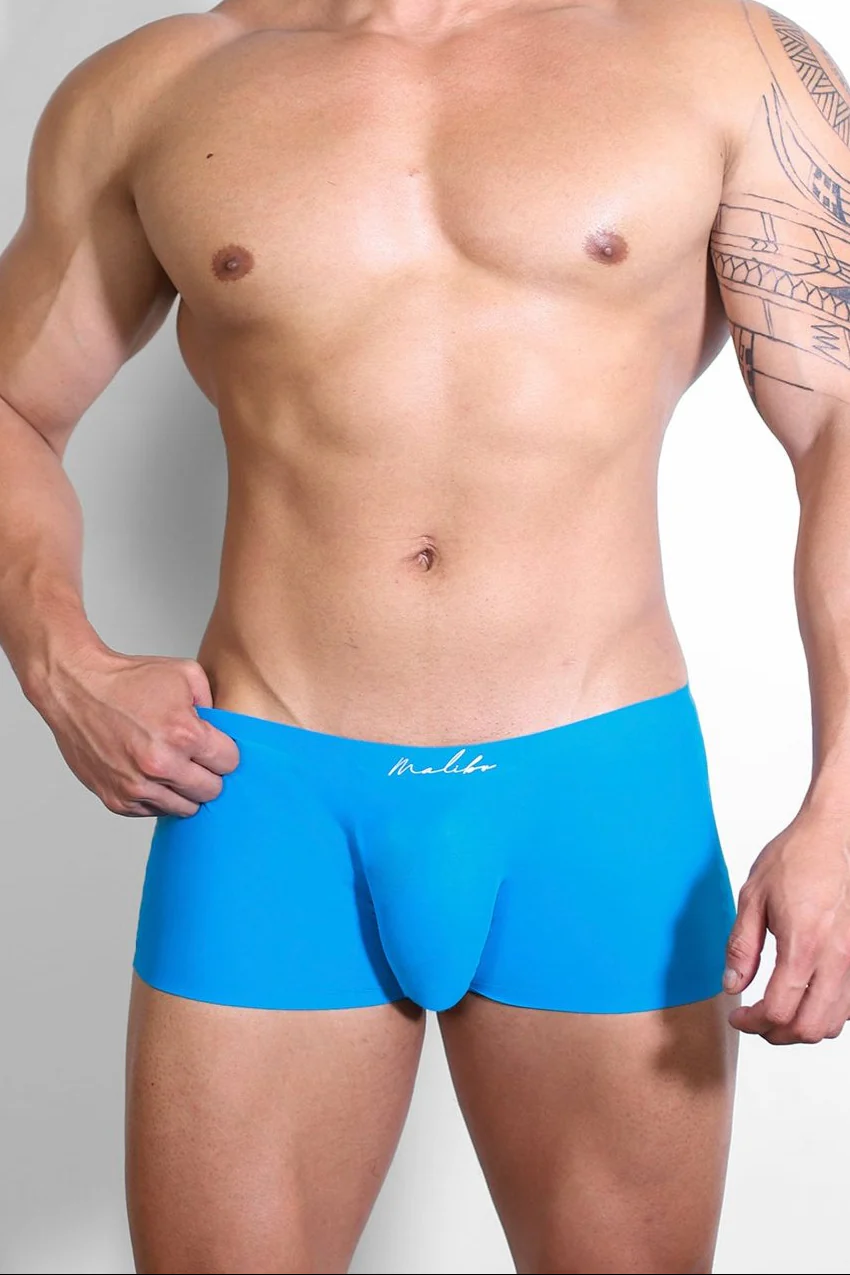 Come-Over Silky Seamless Boxer Briefs - Neon Blue - Image 6