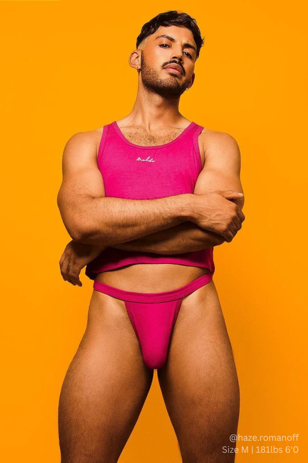 Comfy Everyday Ribbed Thong for Men - Dark Pink - Image 7