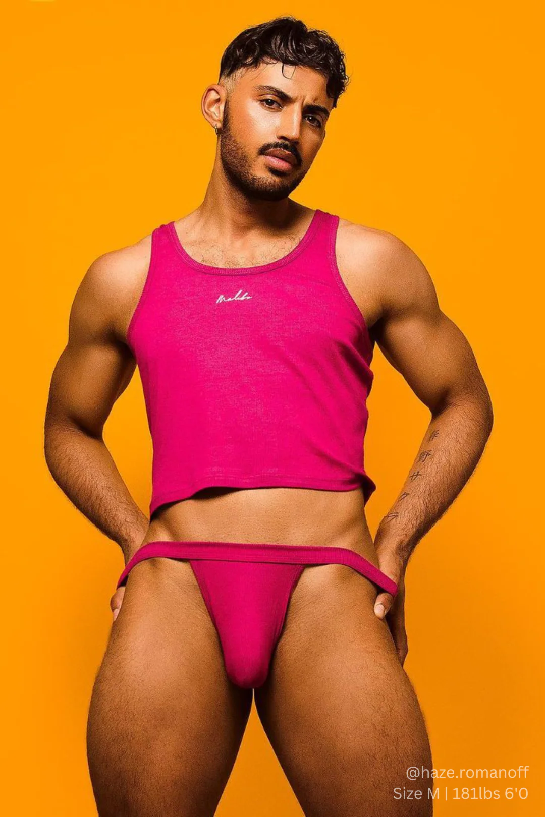 Comfy Everyday Ribbed Thong for Men - Dark Pink - Image 8