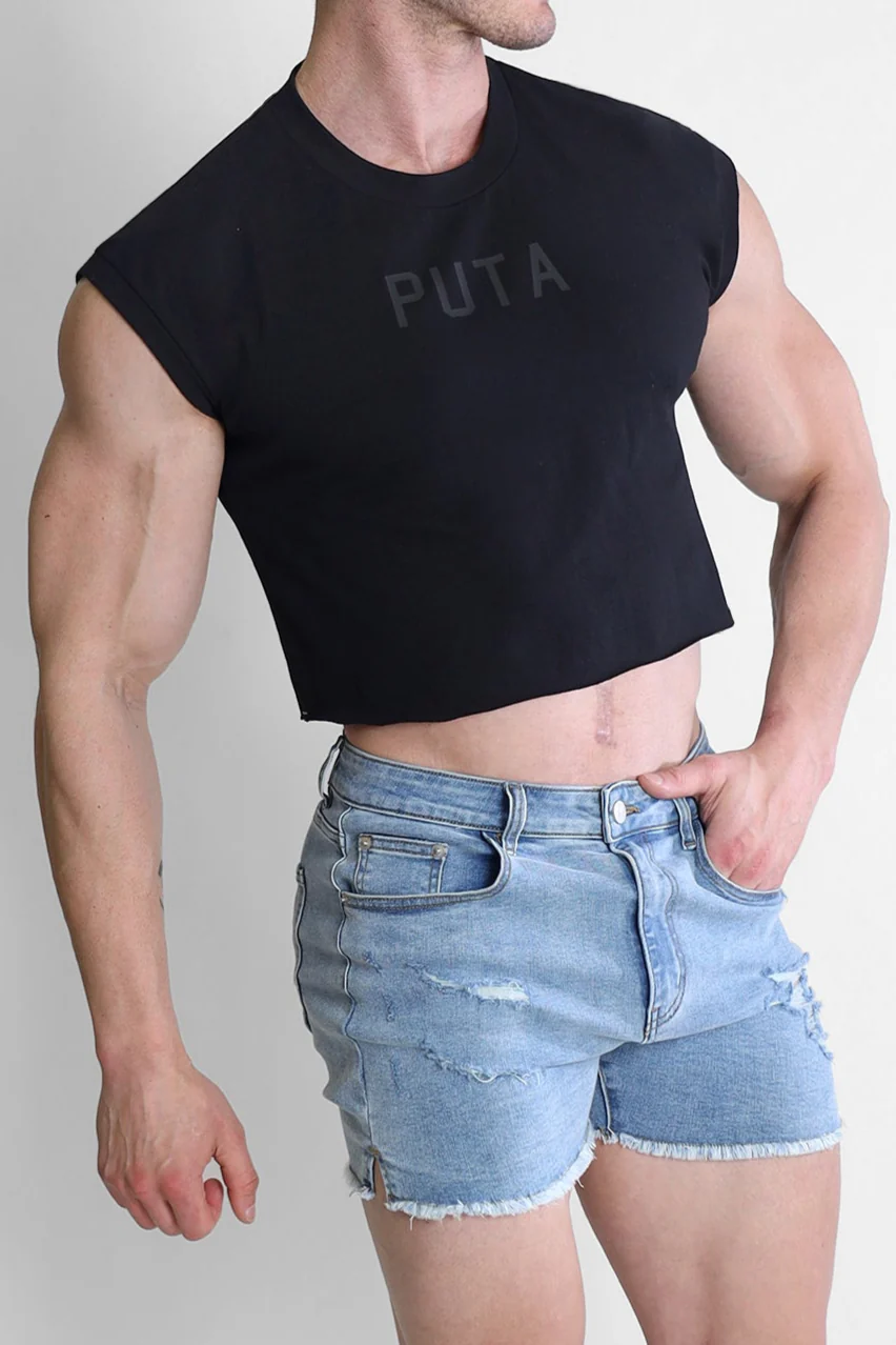 Escapism Muscle-Fit Crop Tank - Puta - Image 4