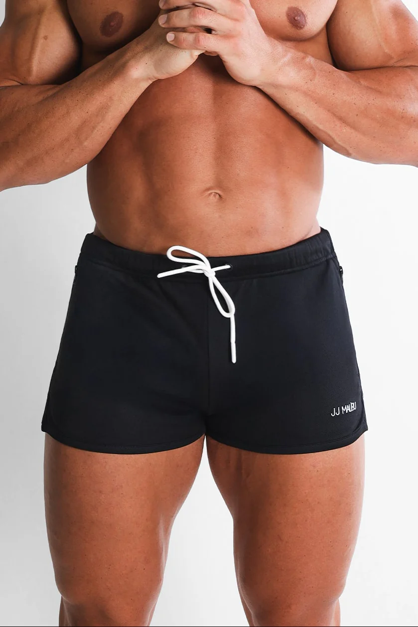For-the-Night 2" Gym Short Shorts with Drawstring - Obsidian Black