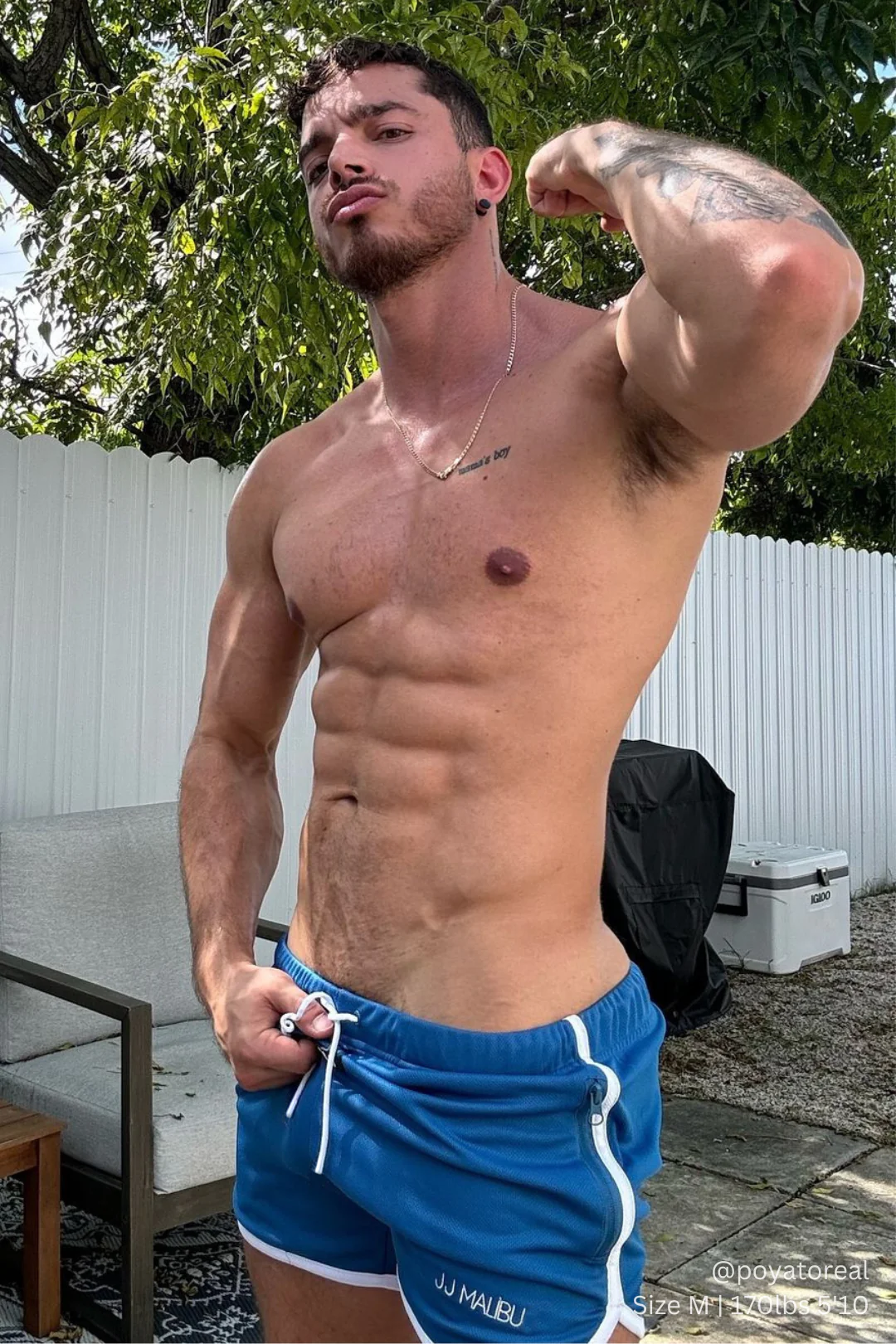 For-the-Night 4" Gym Short Shorts with Drawstring - Cobalt Blue - Image 6