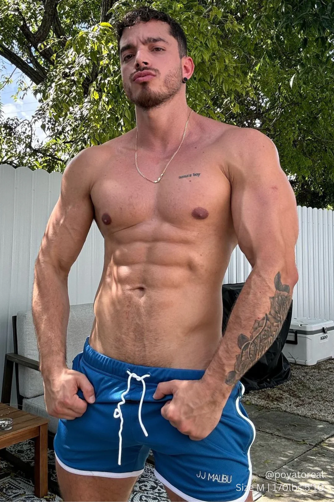For-the-Night 4" Gym Short Shorts with Drawstring - Cobalt Blue - Image 7