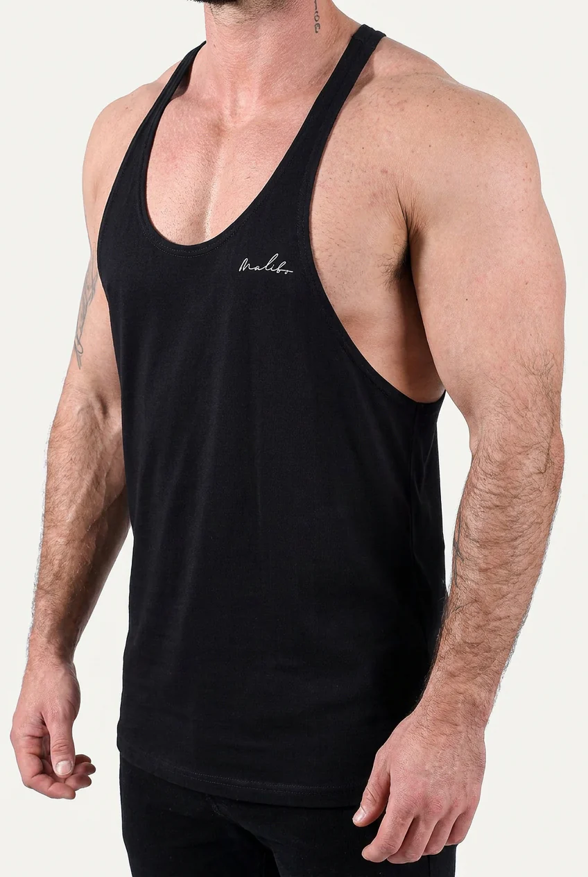 Gym Bae Classic Workout Stringer - Black - Image 2