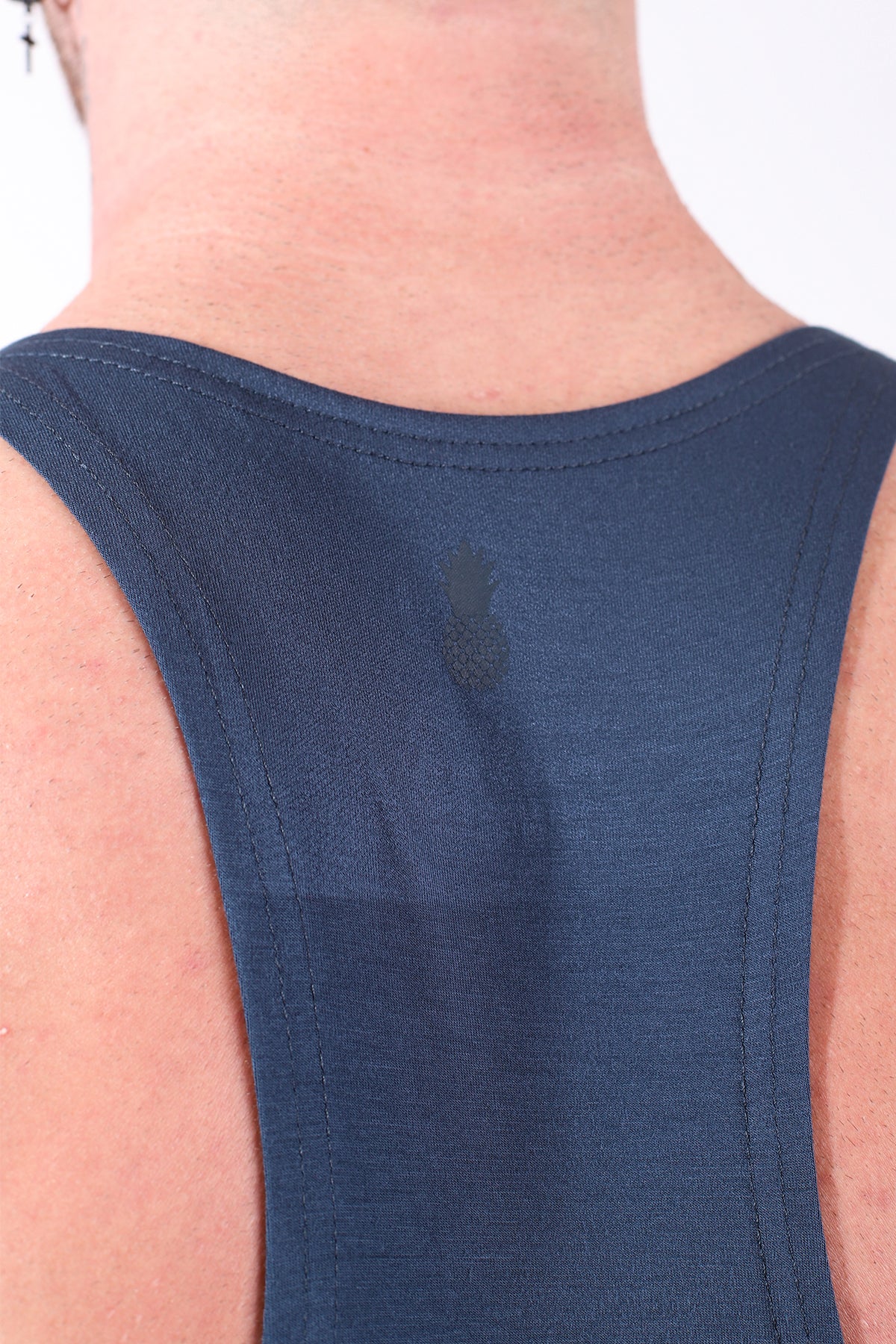 Gym Bae Classic Workout Stringer - Navy - Image 5