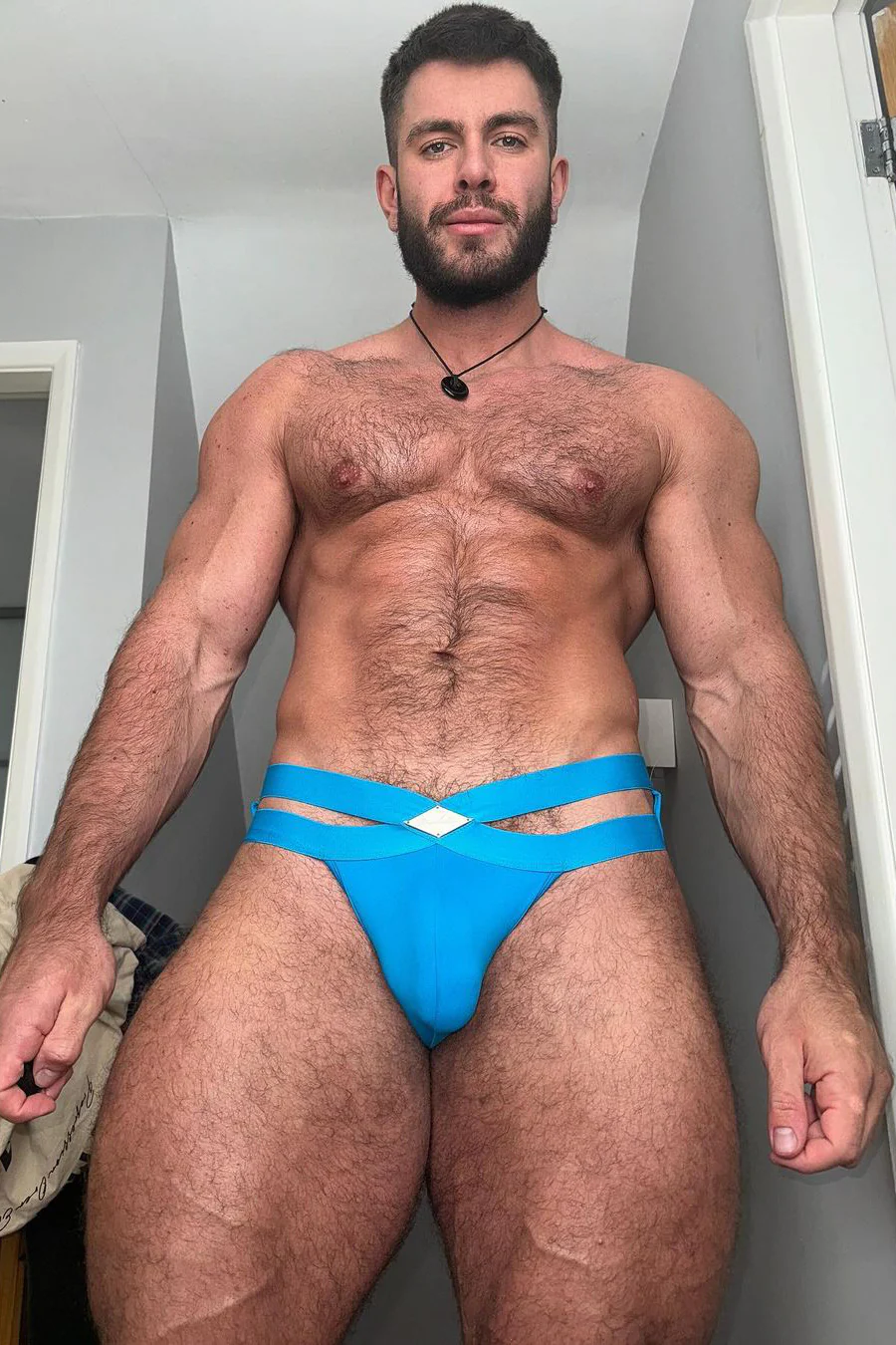 Hustler Cross Briefs - Blue - Image 2