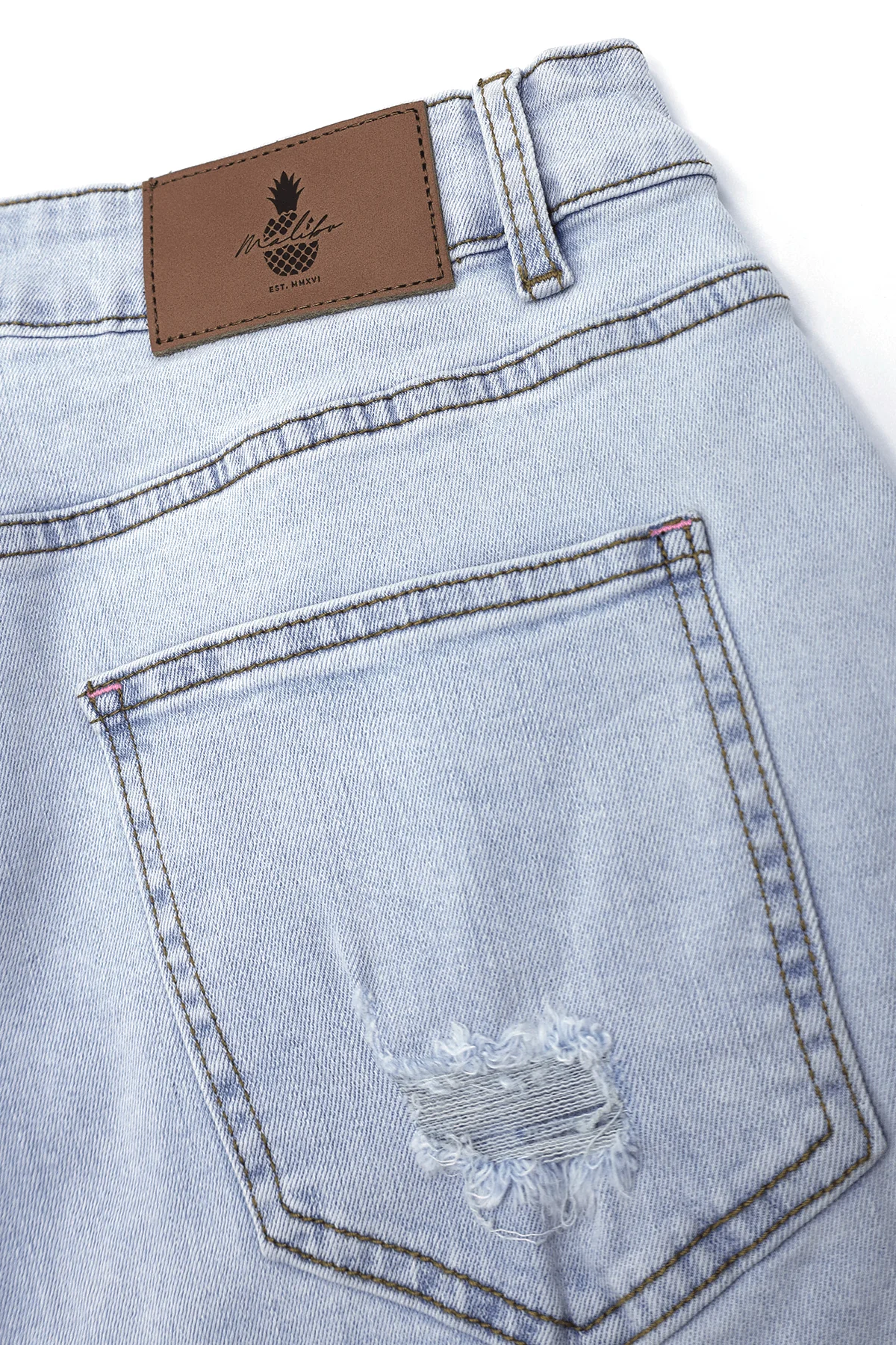 Jaded 3.5" Denim Short Shorts - Light Sky Blue - Image 9