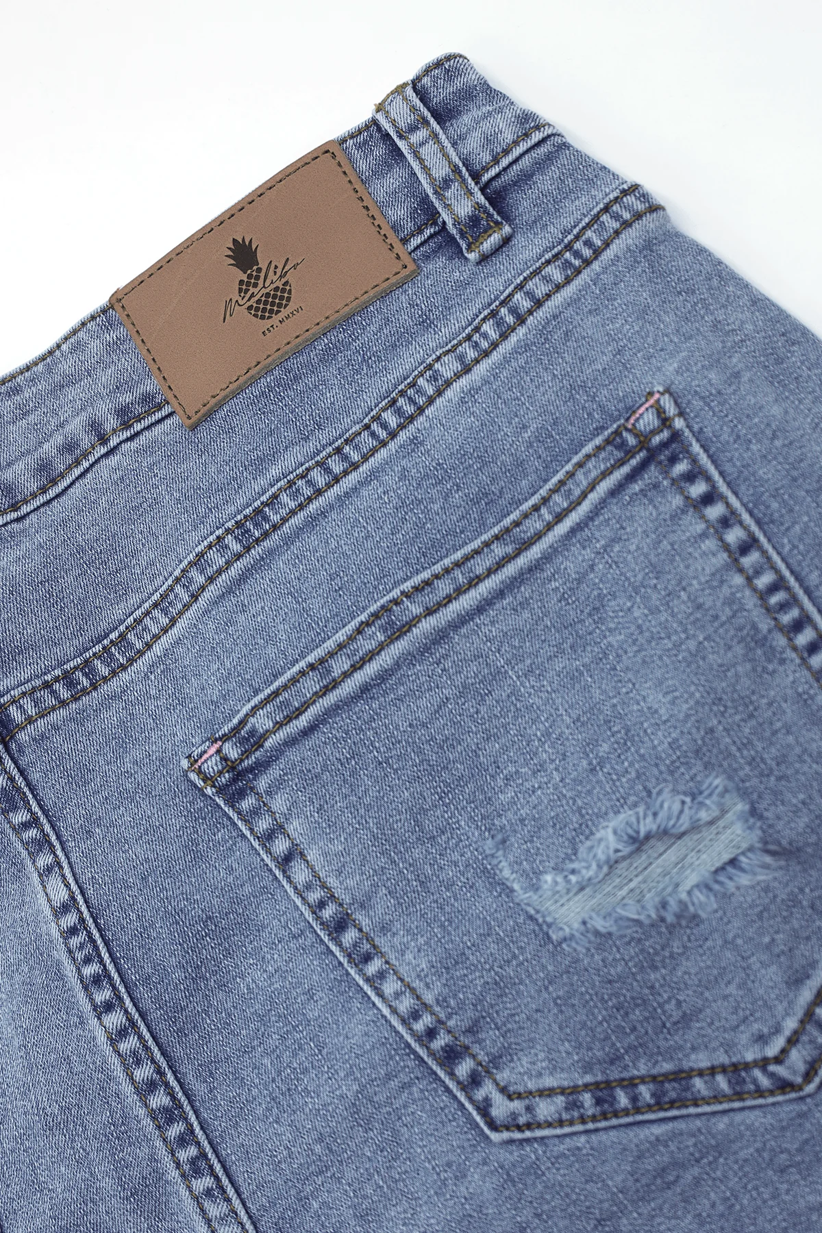 Jaded 3.5" Denim Short Shorts - Washed Blue - Image 11