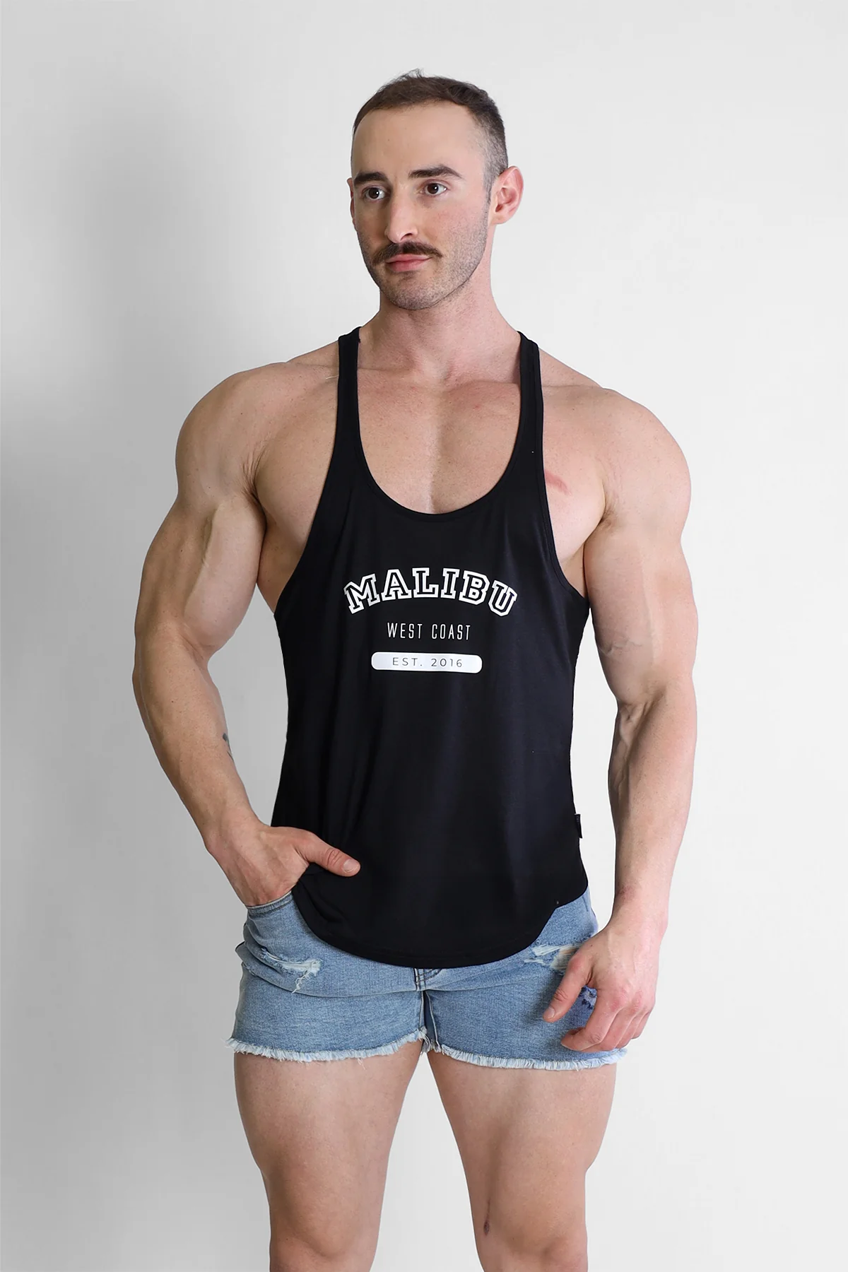 JJ Classic Workout Stringer - Malibu Black - Image 6