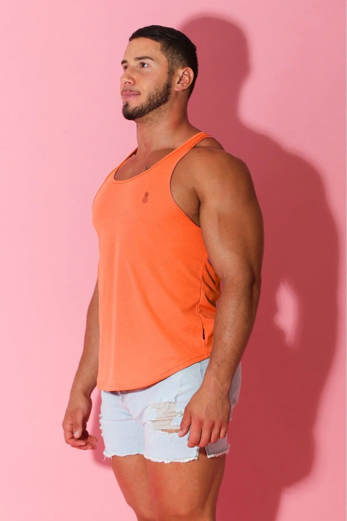 JJ Cool-Dry Gym Stringer - Coral - Image 3