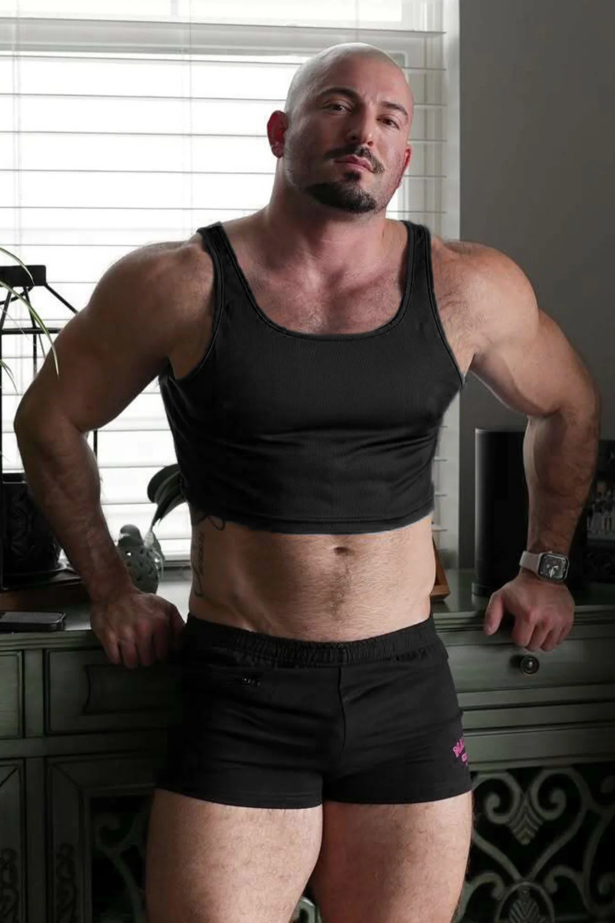 JJ Dry-Cool Crop Tank Top - Black - Image 5