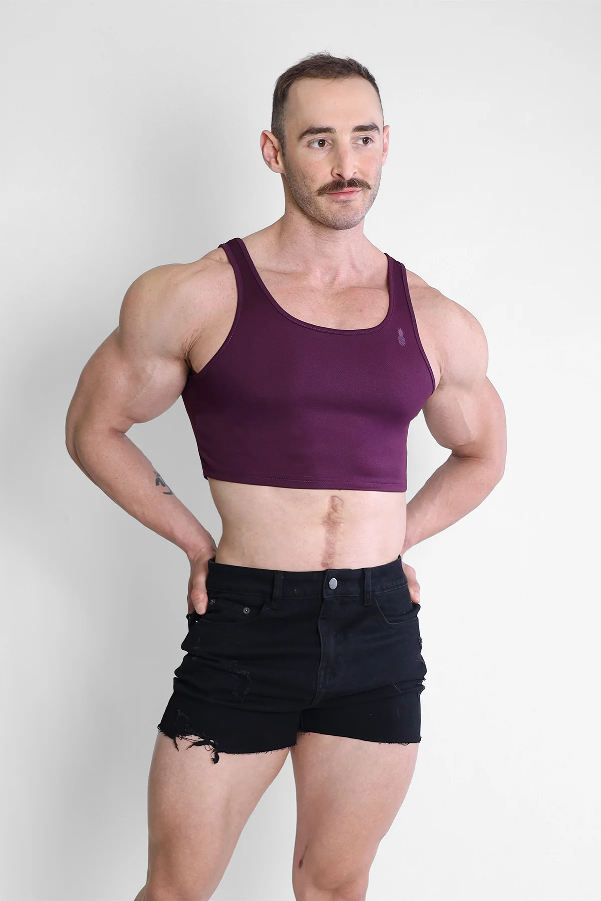 JJ Dry-Cool Crop Tank Top- Purple