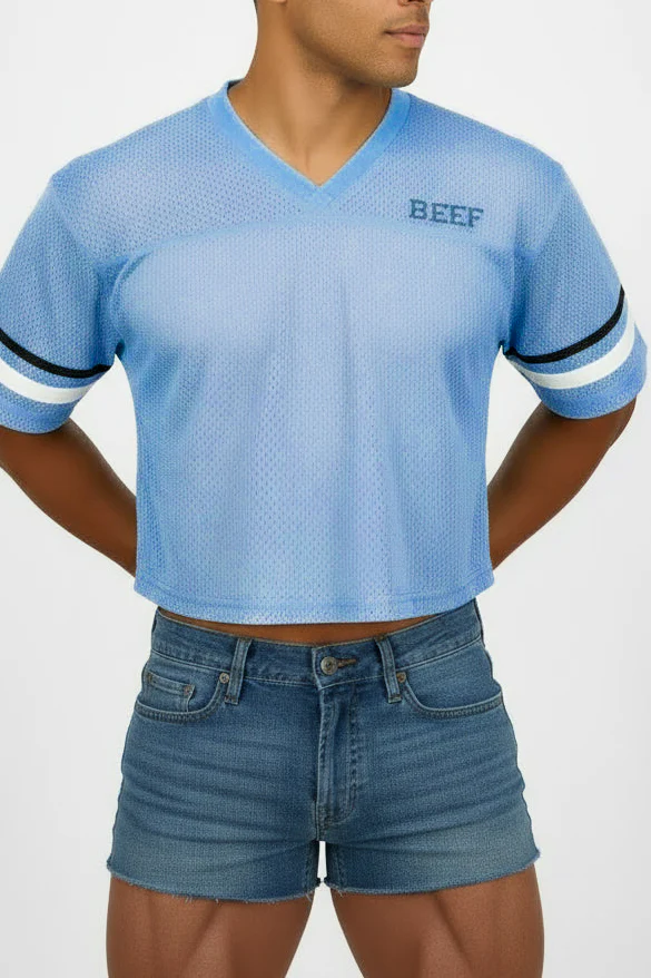 JJ Varsity V-Neck Jersey - Sky Blue - Image 8