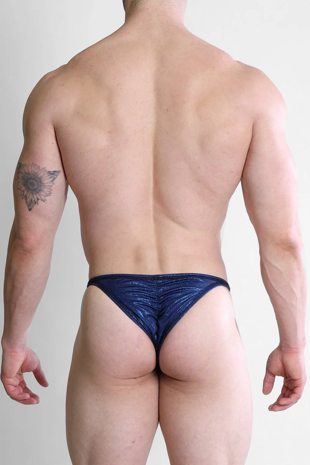 Luna Scrunch-Butt Thong - Metallic Blue - Image 6