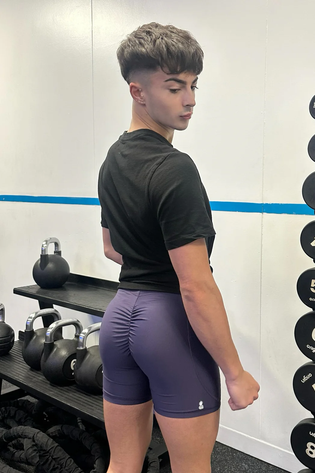 Lustrous Scrunch-Butt 4.5" Bike Shorts - Sugar Plum - Image 12