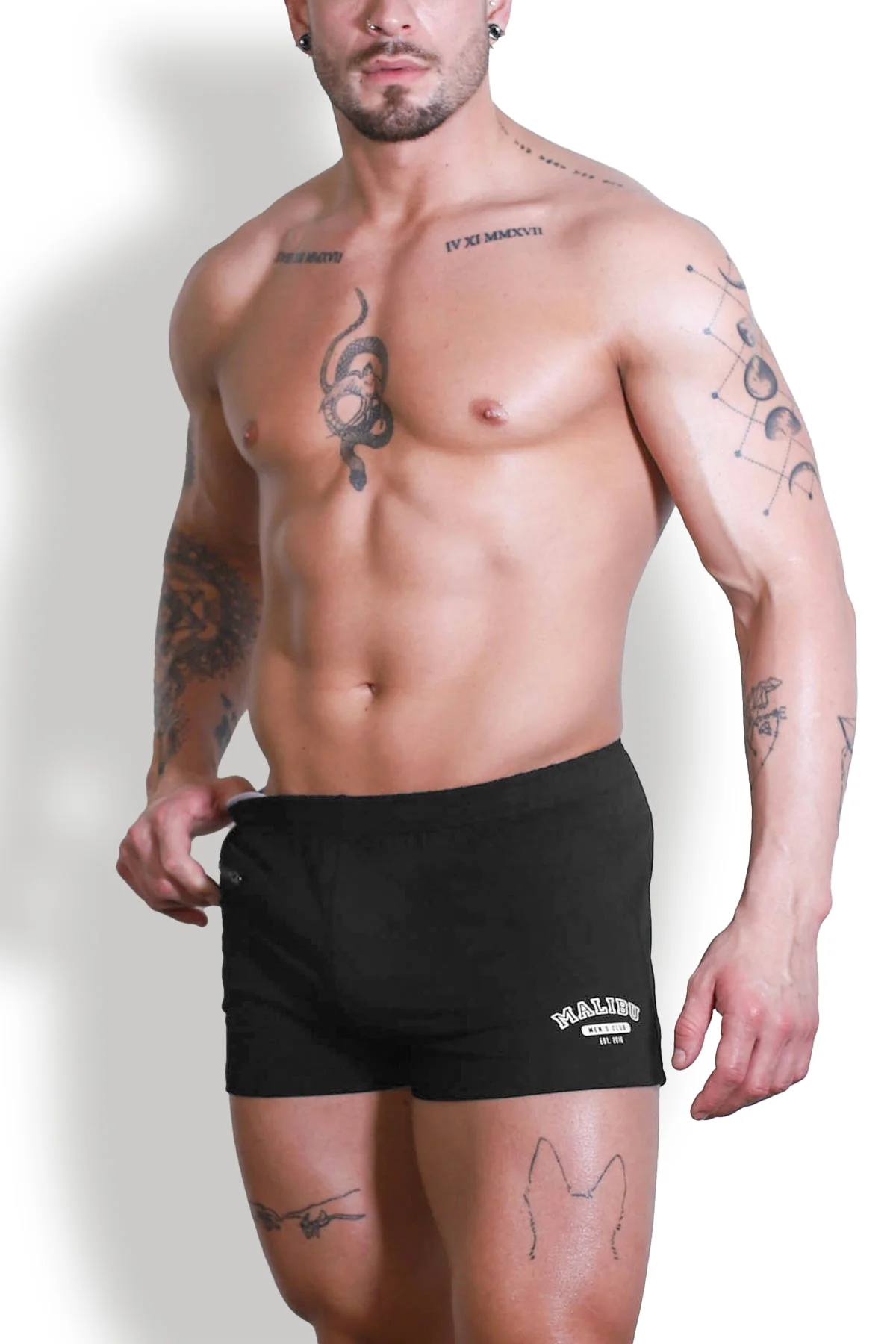 Varsity 2" Short Shorts with Zipper Pocket - Midnight Black - Image 2