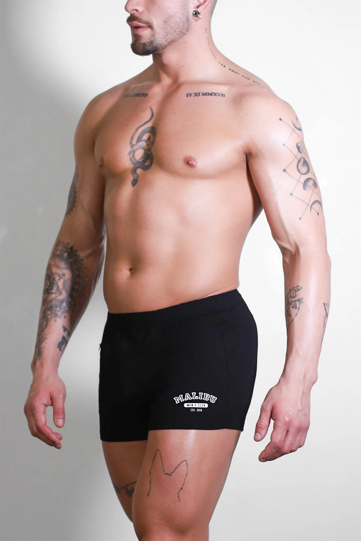 Varsity 2" Short Shorts with Zipper Pocket - Midnight Black - Image 4