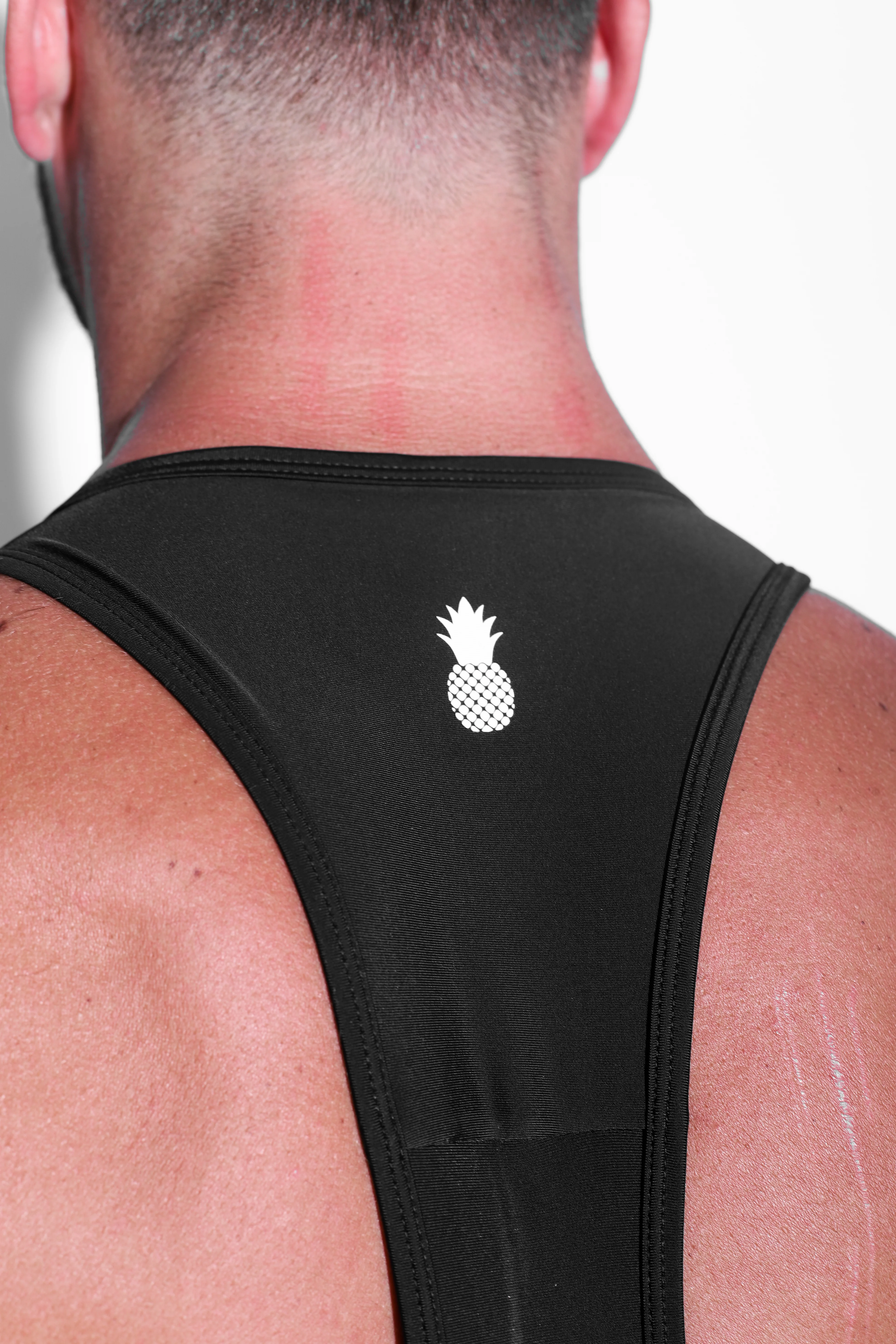 Men's Athletic Wrestling Singlet Bodysuit  - Obsidian - Image 6