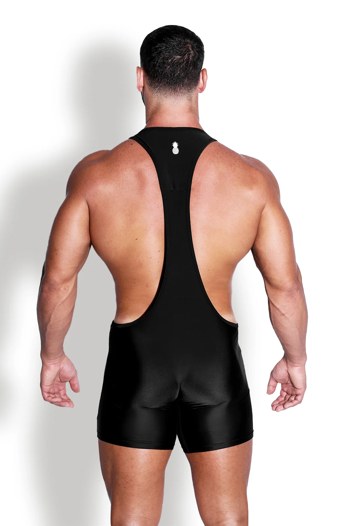 Men's Athletic Wrestling Singlet Bodysuit  - Obsidian - Image 7