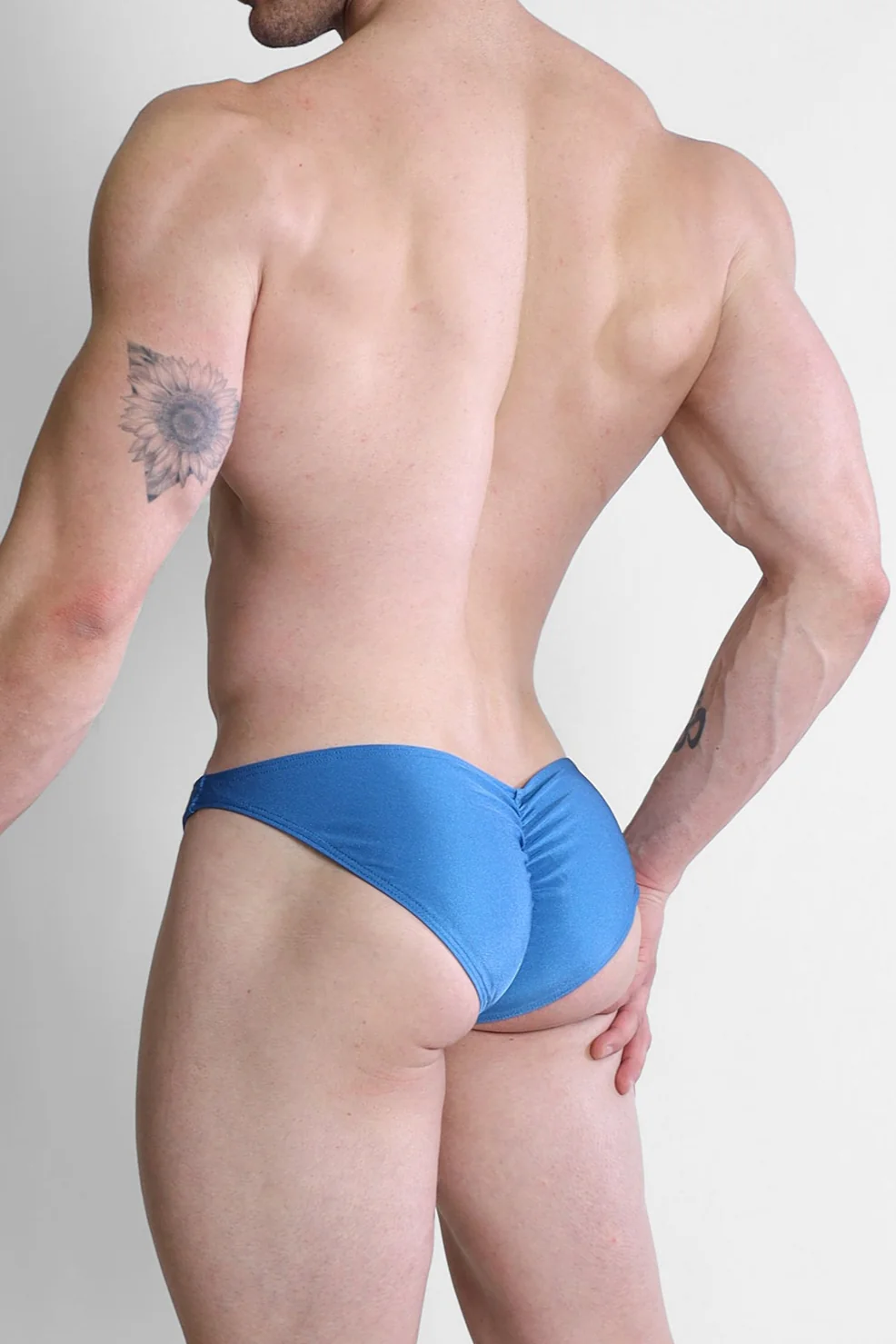 Dynamic Classic Scrunch-Butt Brief - Neon Blue - Image 3