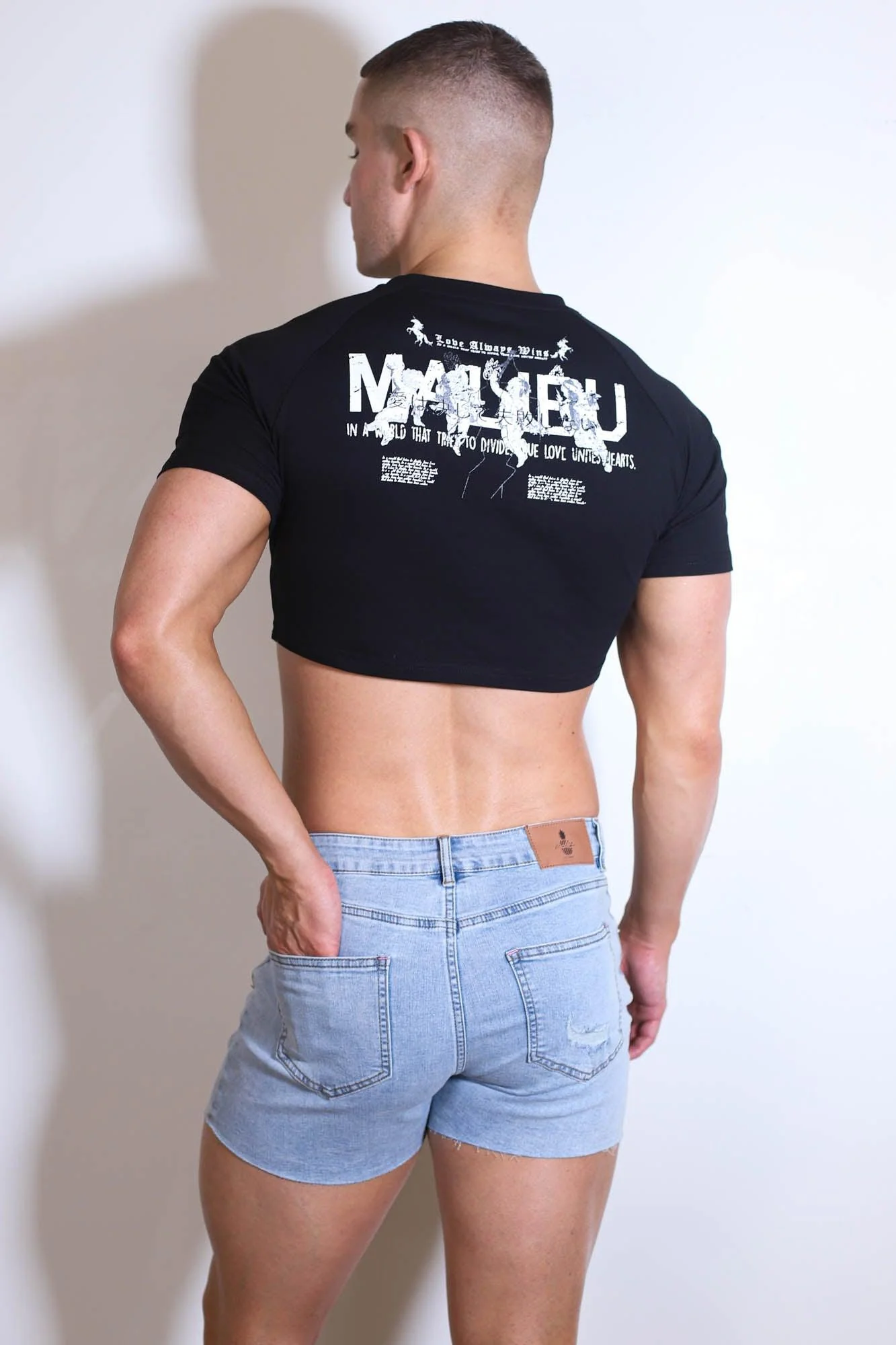 Muscle-Fit Crop Tee - Malibu Angel - Image 3