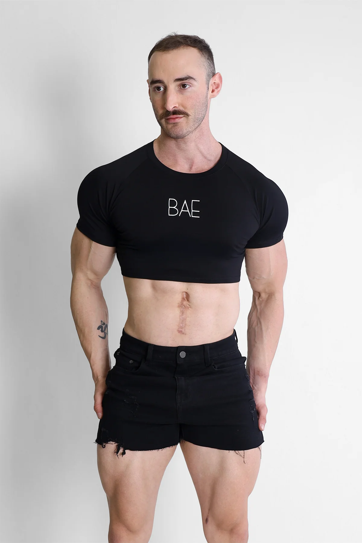Muscle-Fit Crop Tee - Midnight Bae - Image 5