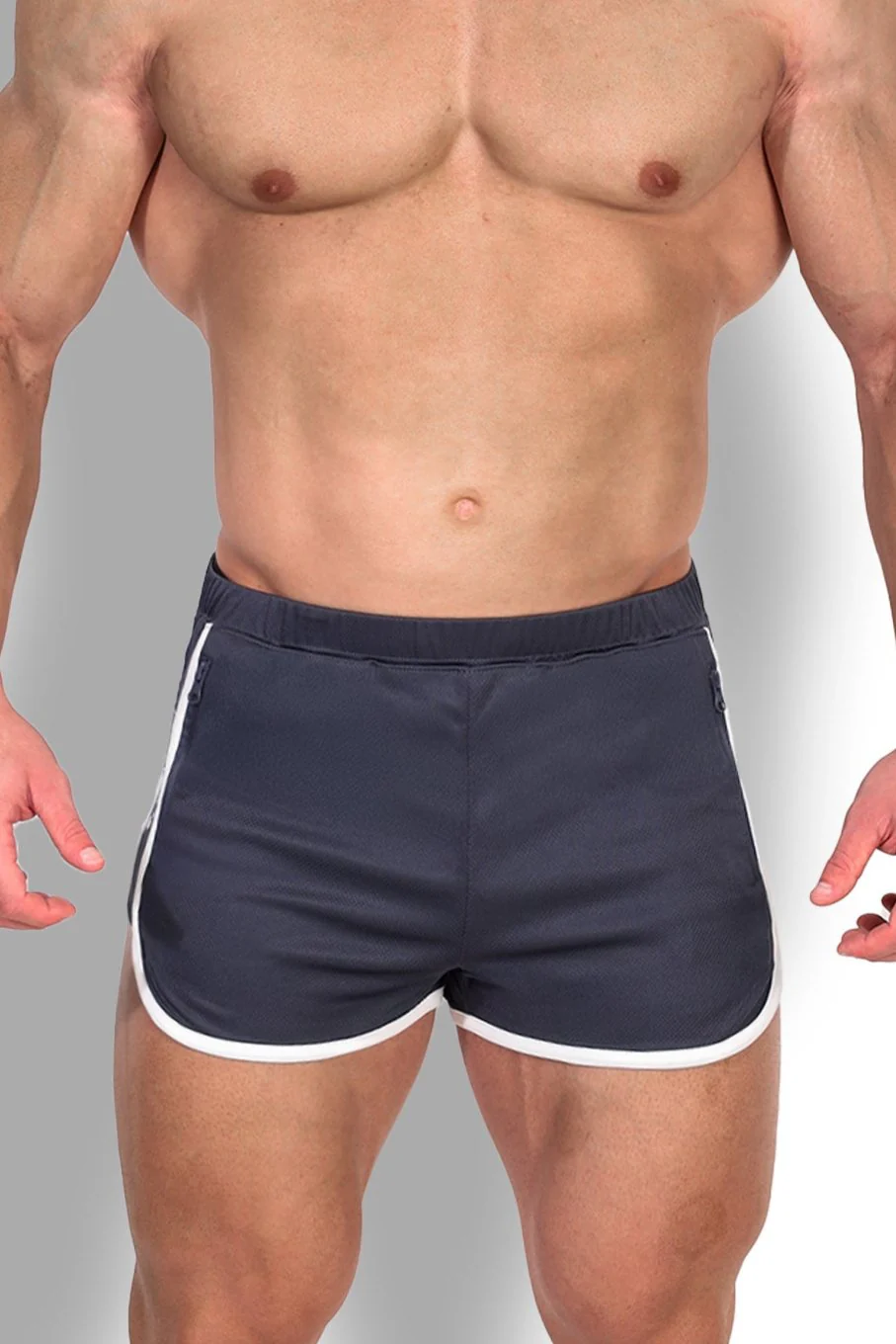 Nightcall Elastic Waist 3" Short Shorts - Smokey Grey - Image 4