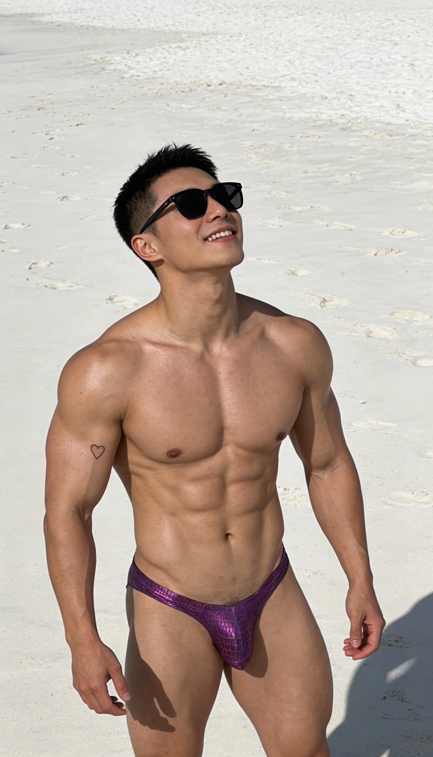 Metallica Brief with Bulge Pouch - Hot Pink Croc - Image 7