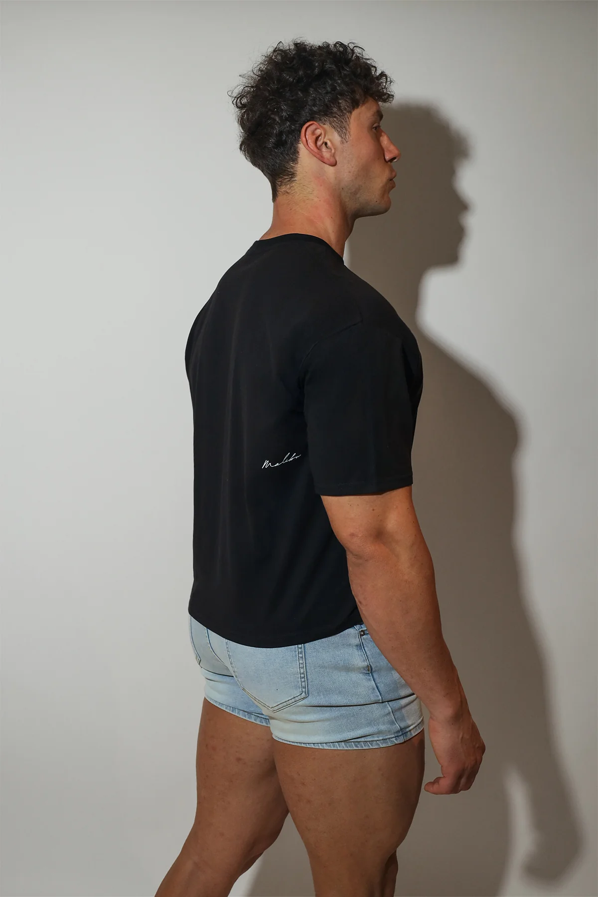 Oversized Relaxed Crop Top - Midnight Black - Image 3