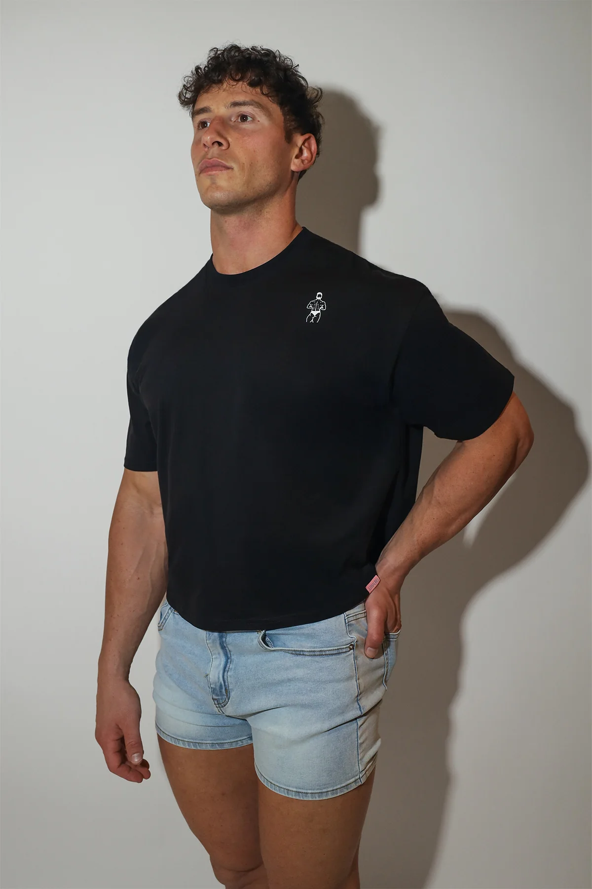 Oversized Relaxed Crop Top - Midnight Black - Image 6