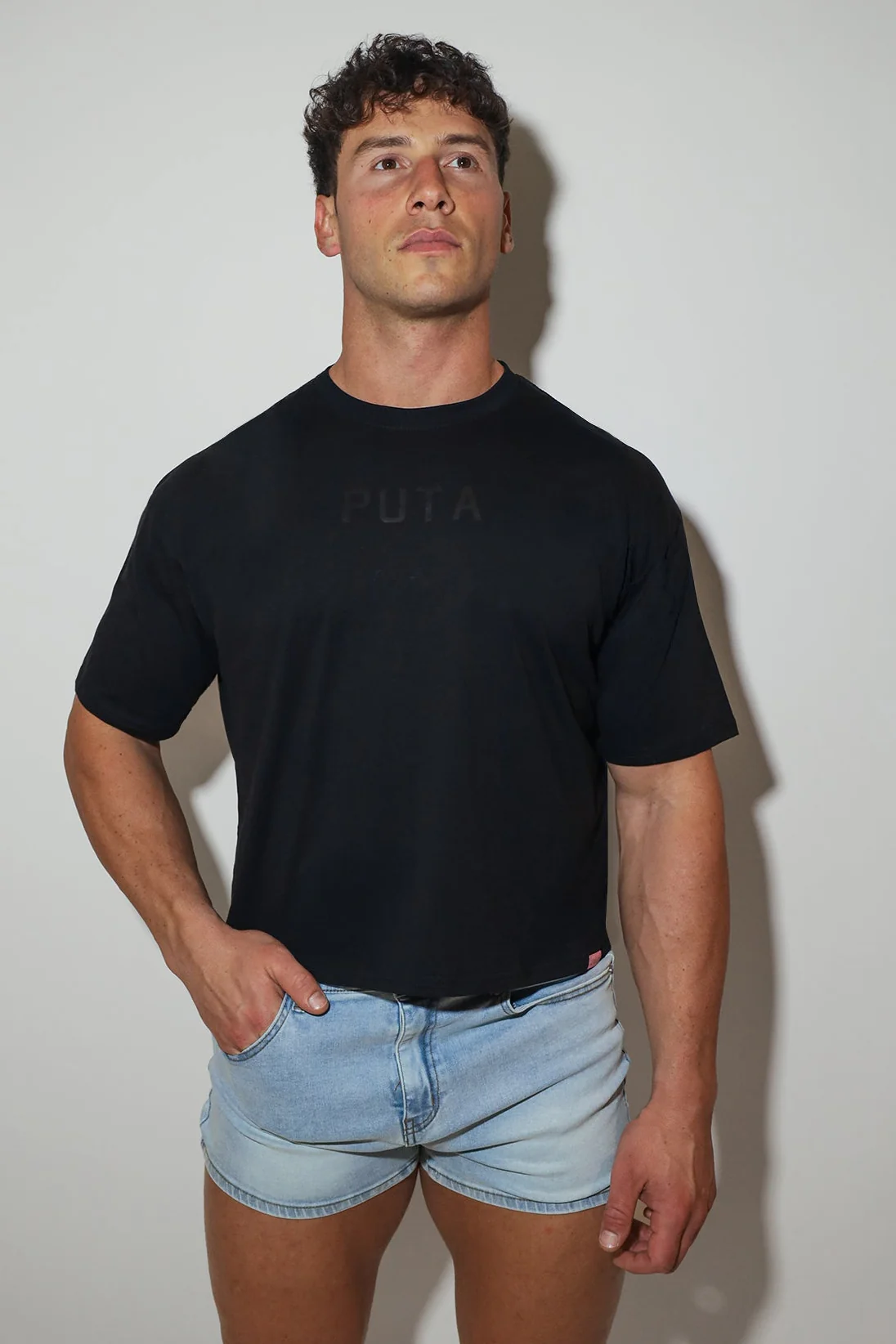 Oversized Relaxed Crop Top - Puta - Image 3