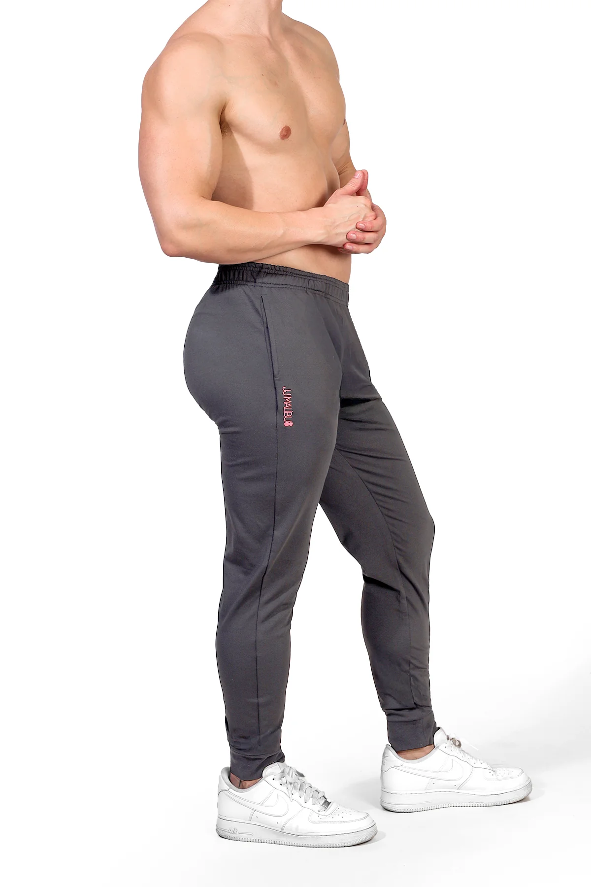 Peek-A-Boo Joggers - Dark Grey - Image 6