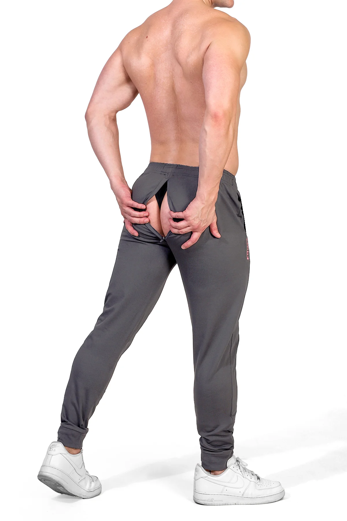 Peek-A-Boo Joggers - Dark Grey - Image 7