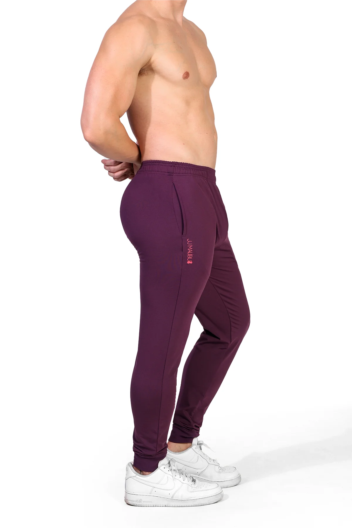 Peek-A-Boo Joggers - Plum Purple - Image 4