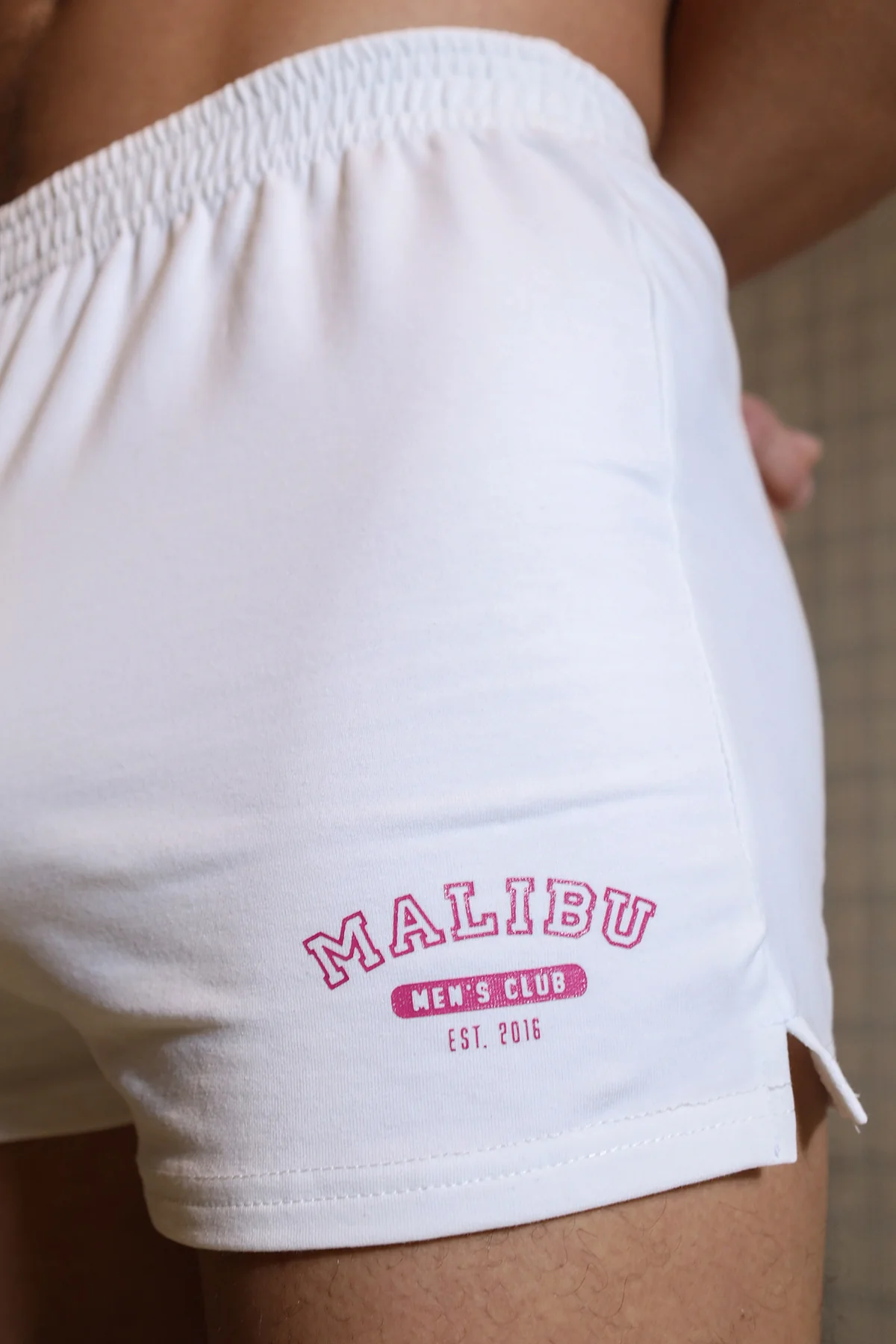 Peek-A-Boo Varsity 2" Short Shorts - Marshmallow - Image 4